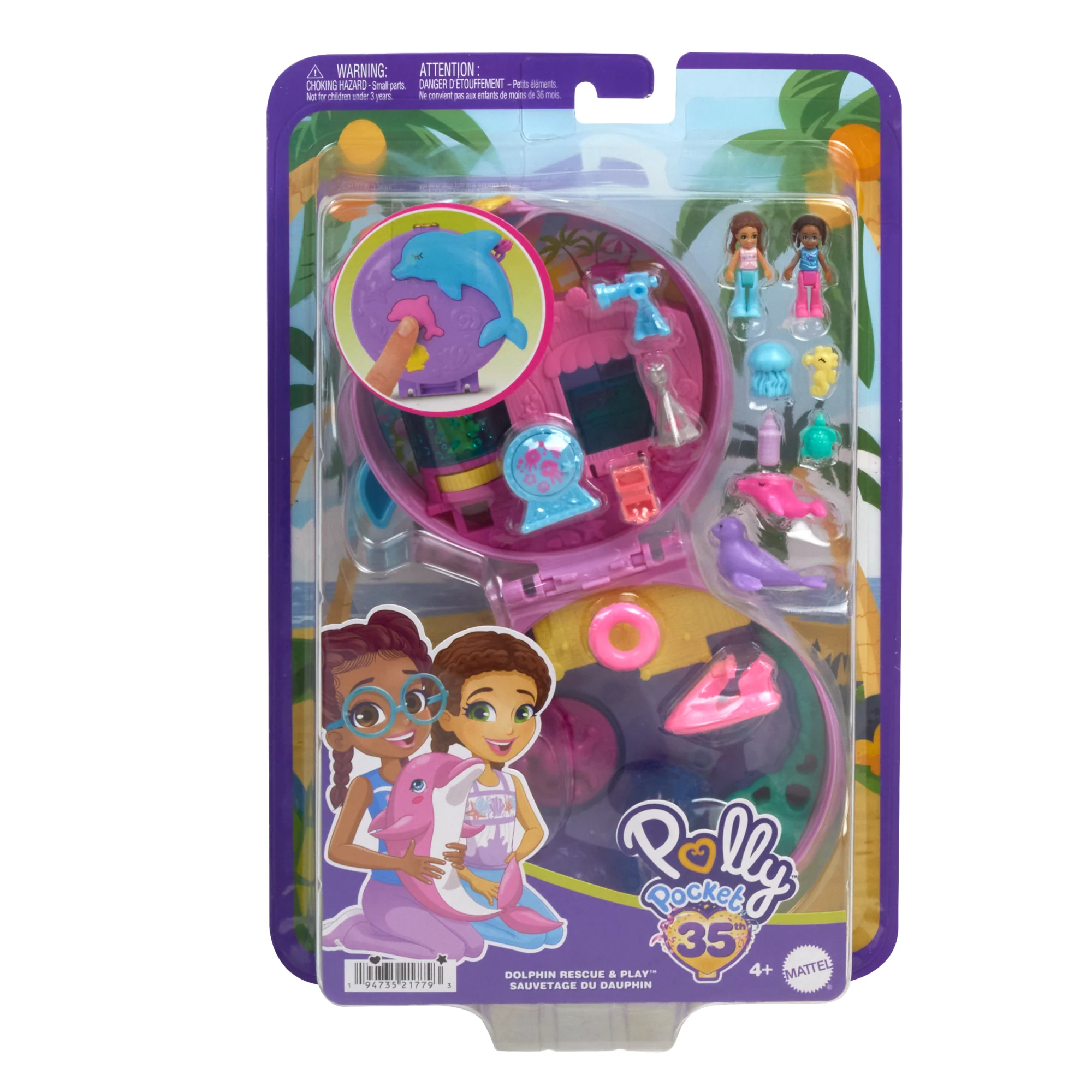 Polly Pocket  Coffret  Sauvetage du Dauphin, 2Micro-Poupées, Anim. - Image 6