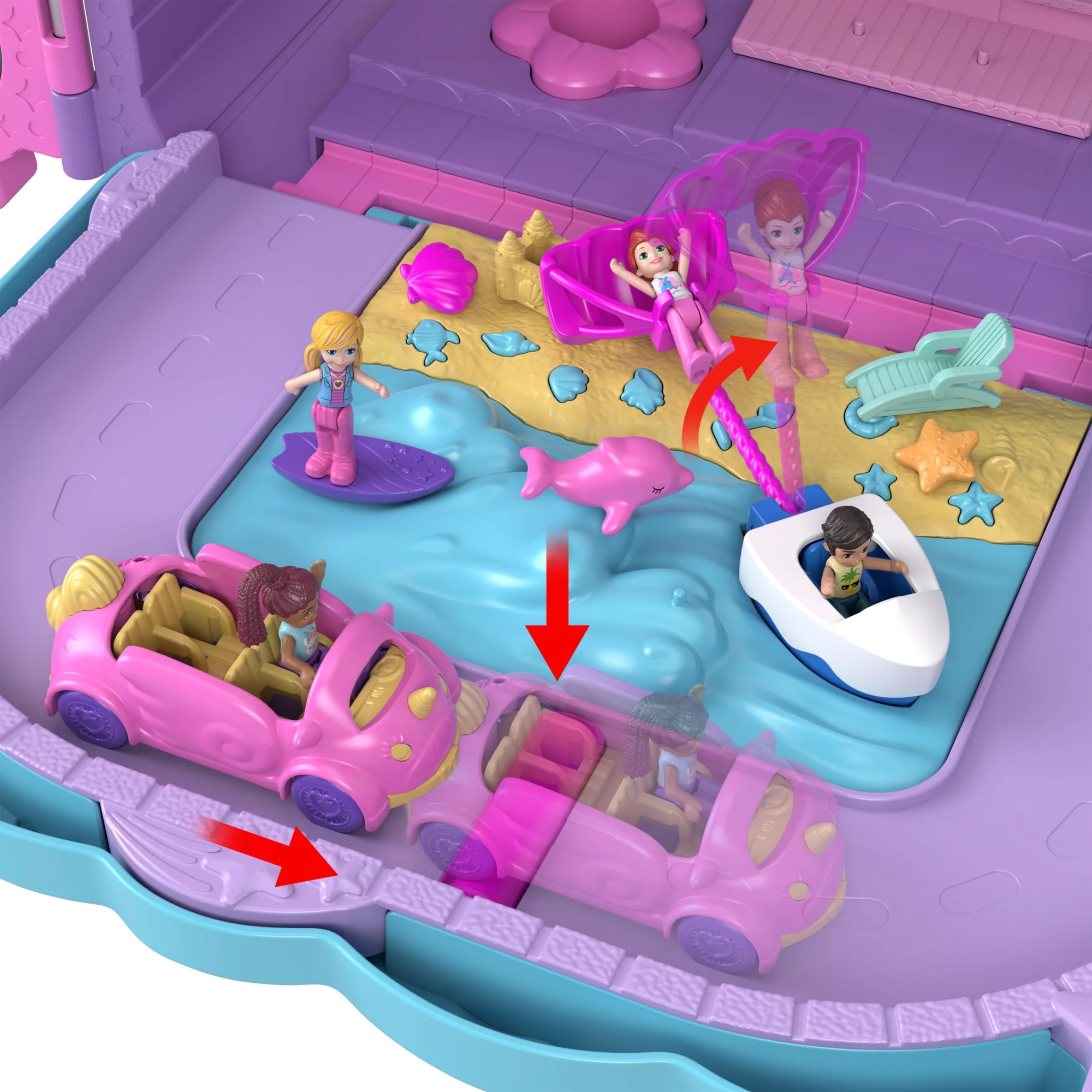 Polly Pocket Conjunto de Brinquedo Pollyville Resort Roll Away - Image 4