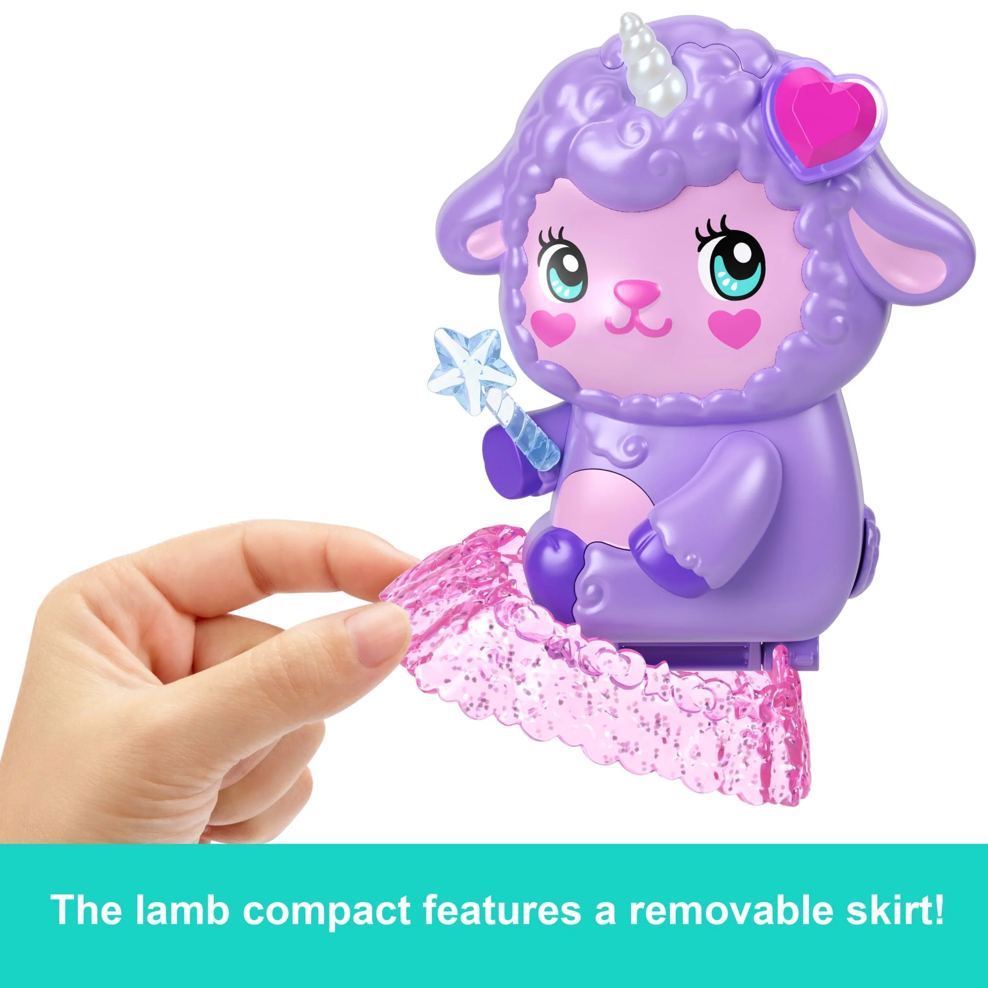 Polly Pocket Cozy Dreamland Lamb Compact Playset With 1 Micro Doll And Pet Unicorn, Travel Toy With Food & Styling Accessories - Image 3