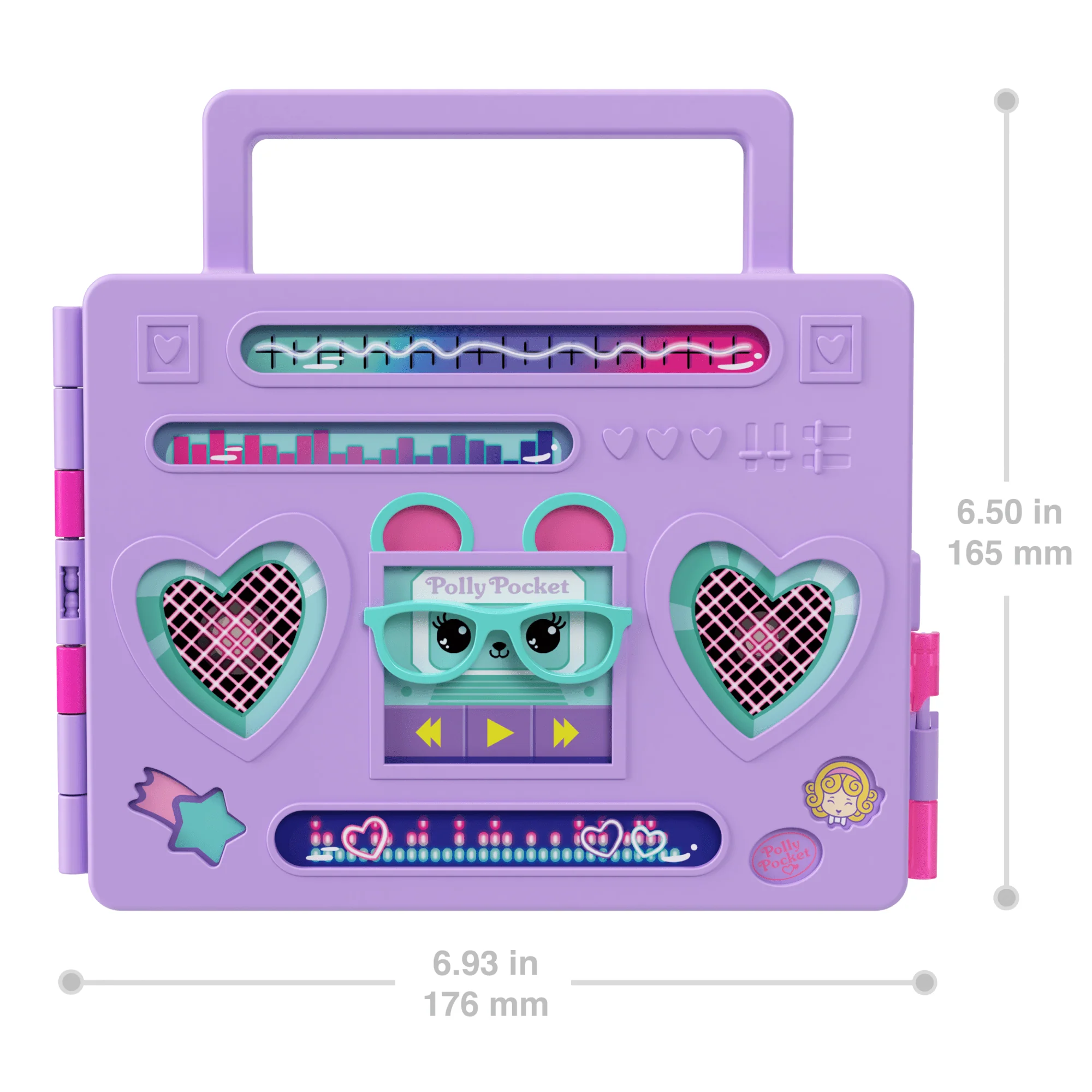 Polly Pocket Disco Dance Fashion Reveal Doll & Playset With Unboxing Surprises & Water Play - Image 3