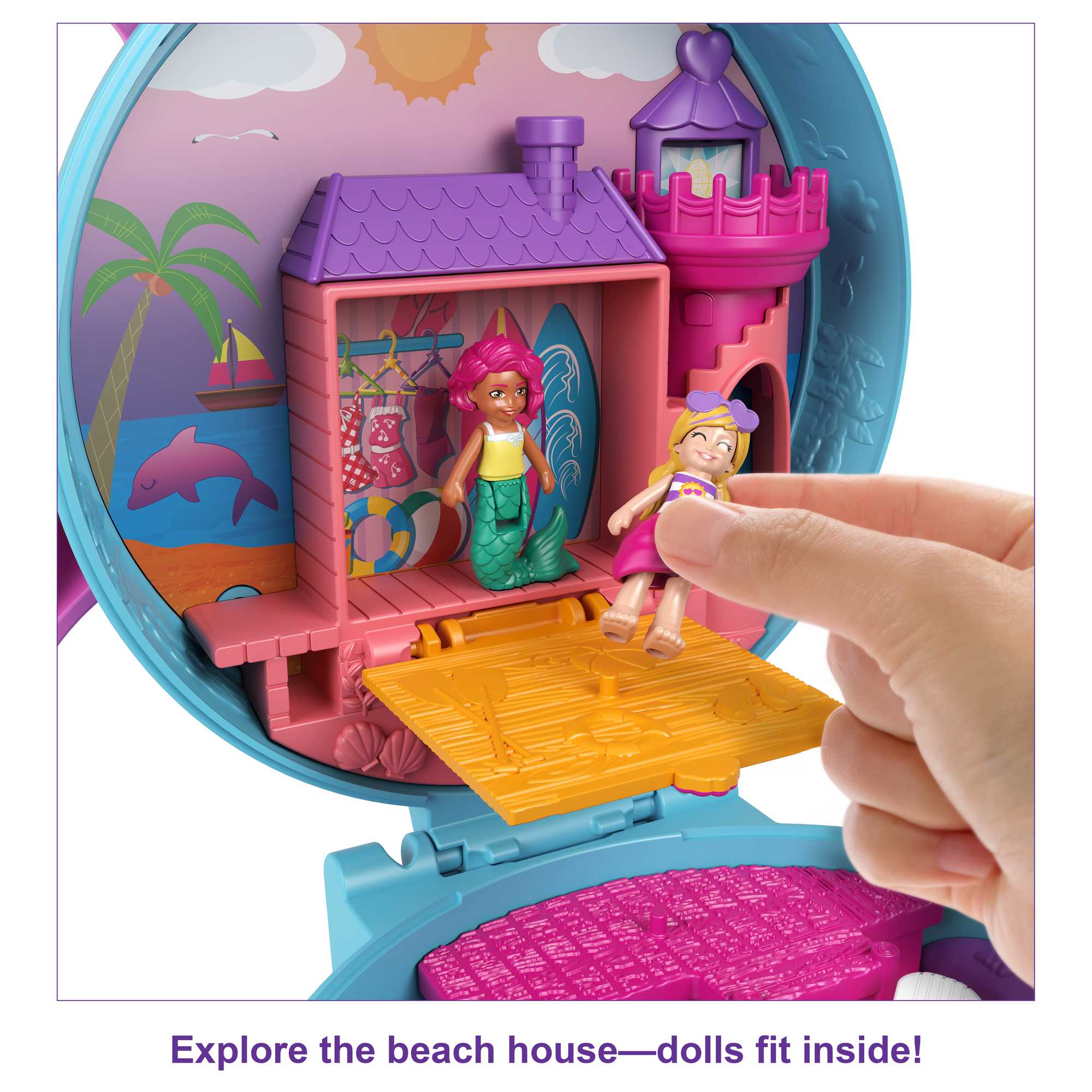 Polly Pocket Dolphin Beach Compact - Image 3