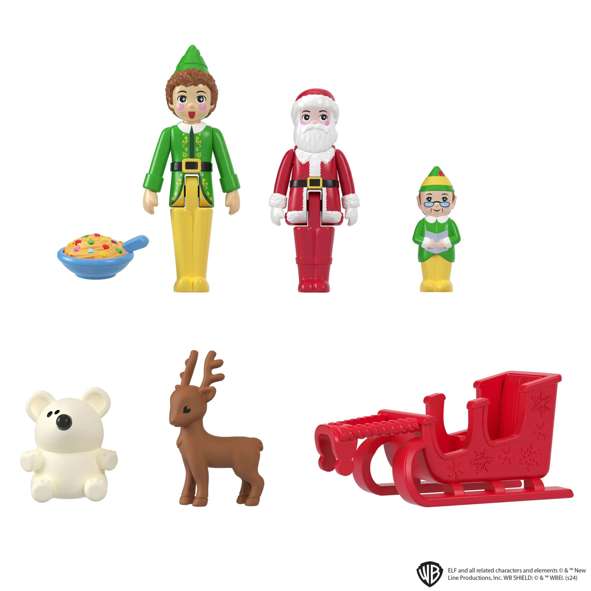 Polly Pocket Micro Buddy & Santa Dolls And Playset, Collaboration Elf Compact With 5 Accessories, Holiday Theme - Image 5