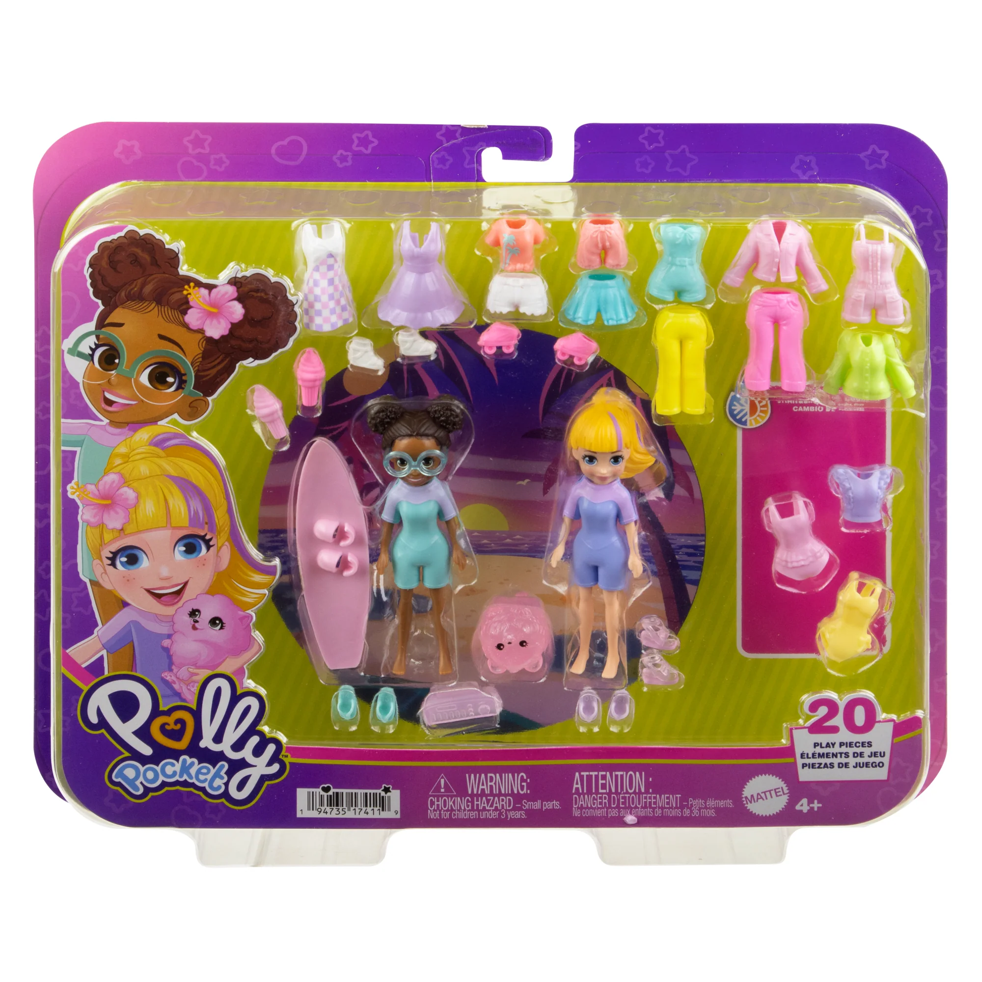 Polly Pocket Large Fashion Pack, Travel Toy With Dolls And Clothing Accessories - Image 5