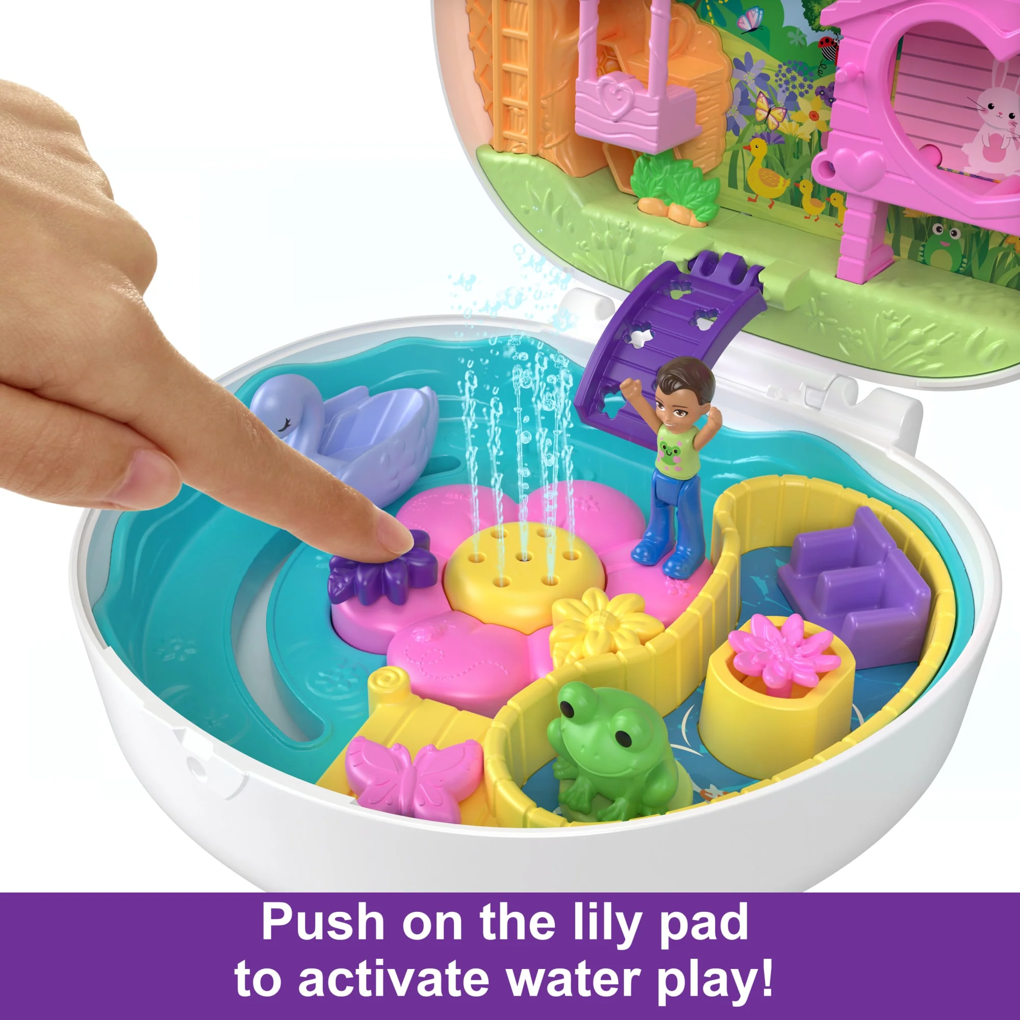 Polly Pocket Dolls Flower Garden Bunny Compact Playset - Image 3