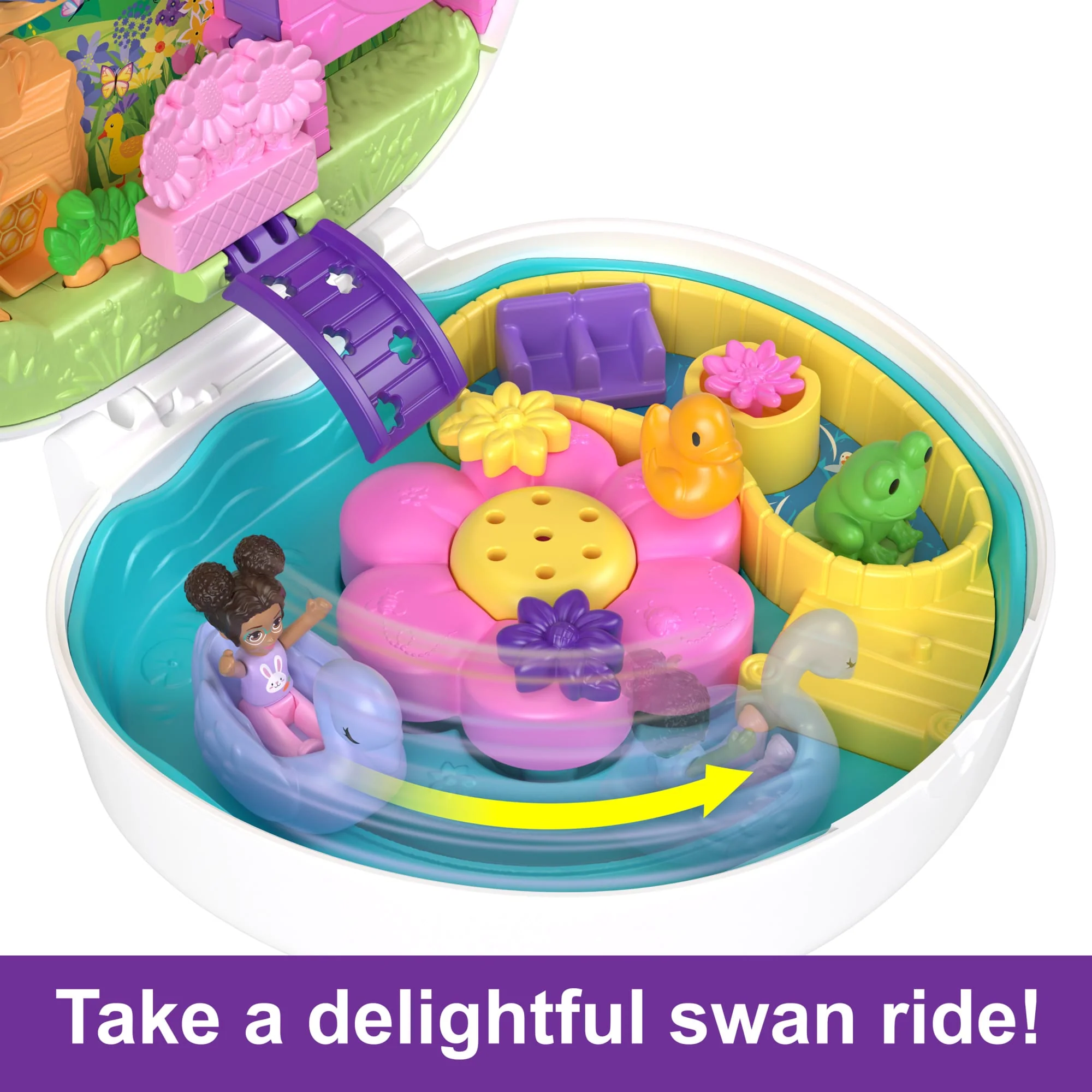 Polly Pocket Dolls Flower Garden Bunny Compact Playset - Image 5