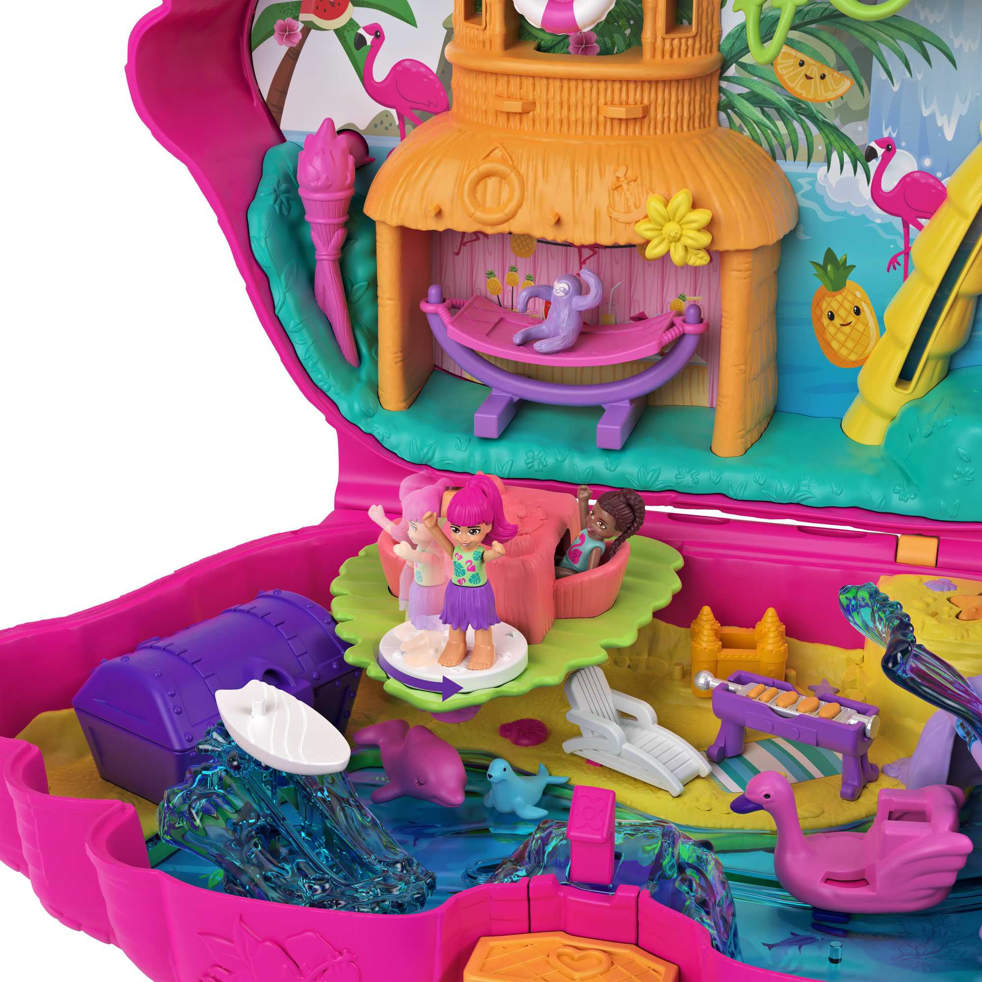 Polly Pocket Grand Coffret Flamant Rose de Fête - Image 5