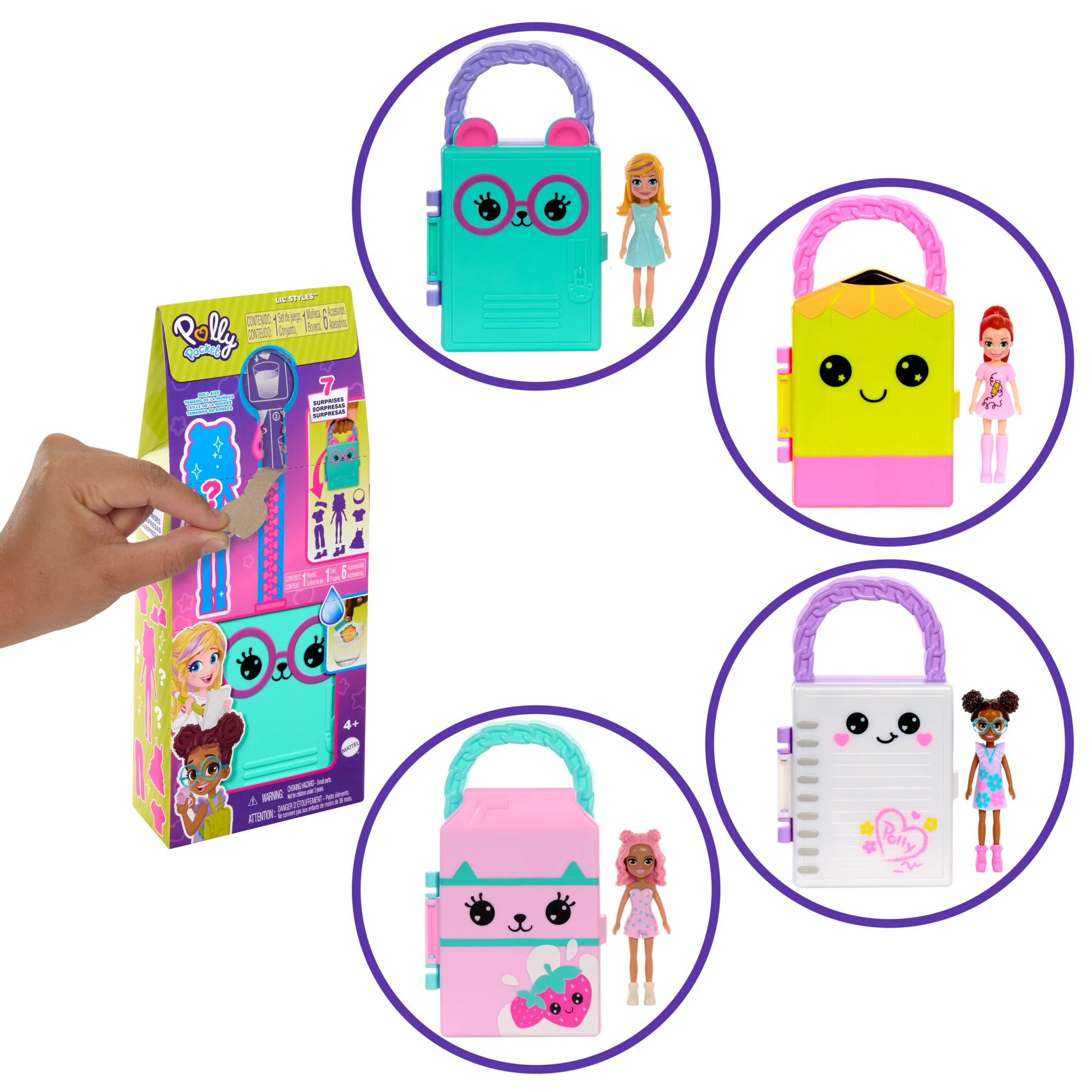 Polly Pocket  Coffret de Jeu et Poupée  Mini Looks, Poupée 7,62Cm - Image 2