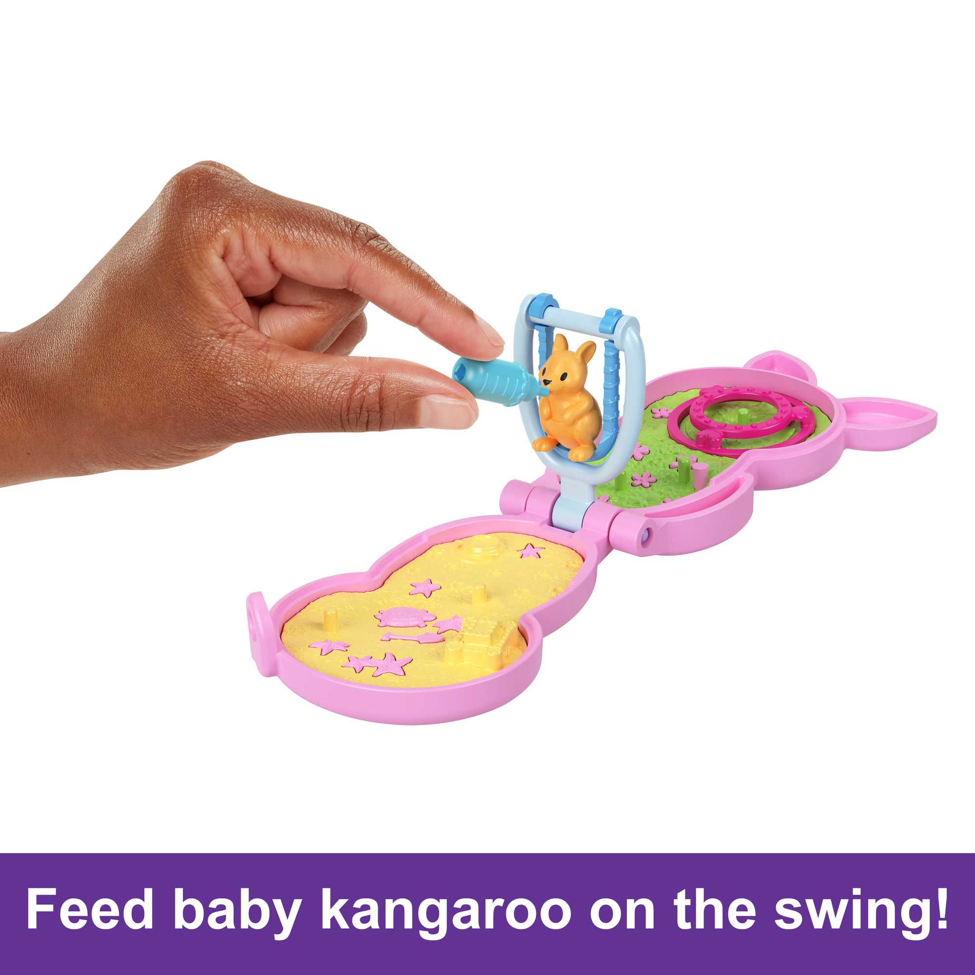Polly Pocket™ Mini Toys, Mama and Joey Kangaroo Purse Playset With 2 Dolls - Image 4