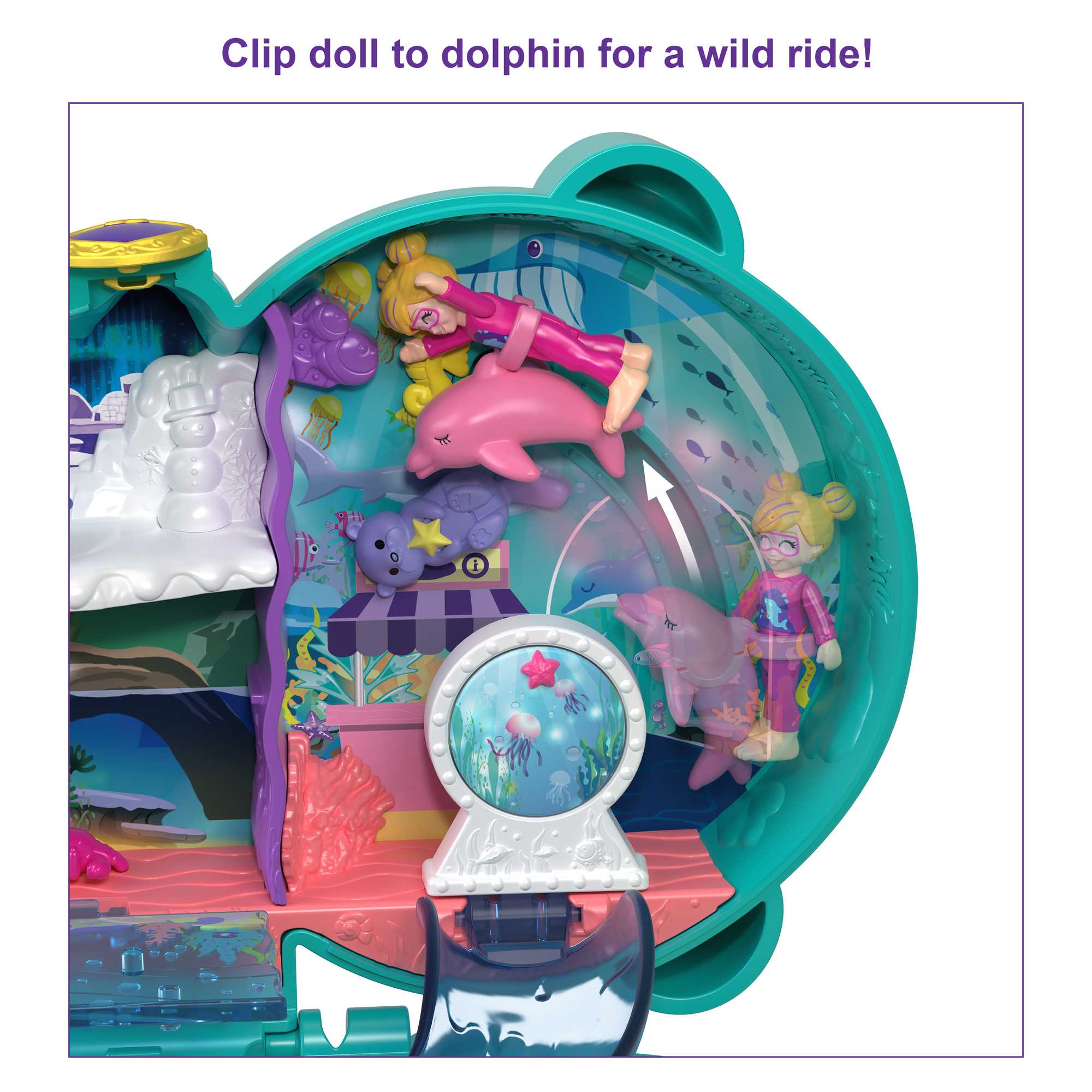 Polly Pocket Otter Aquarium Compact - Image 3