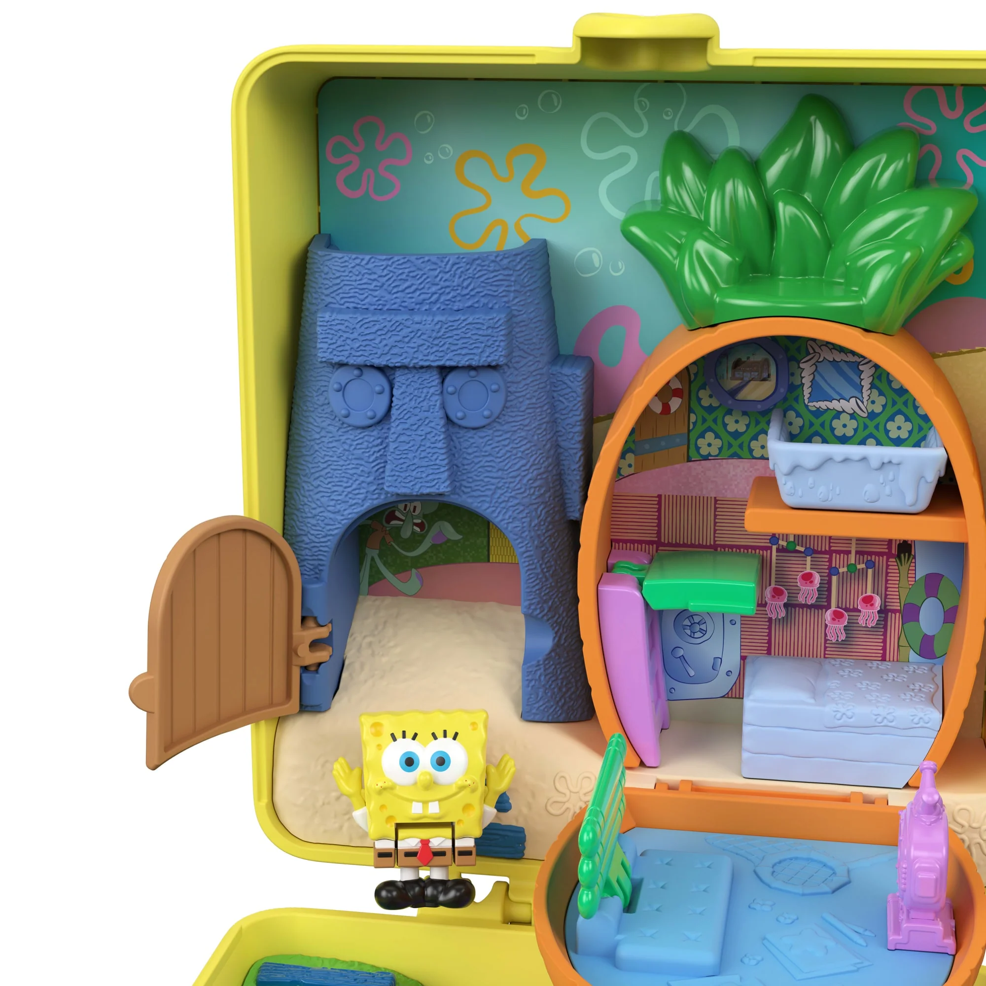 Polly Pocket Micro Dolls And Playset, Spongebob Partnership Compact With Patrick Doll, 7 Accessories - Image 3