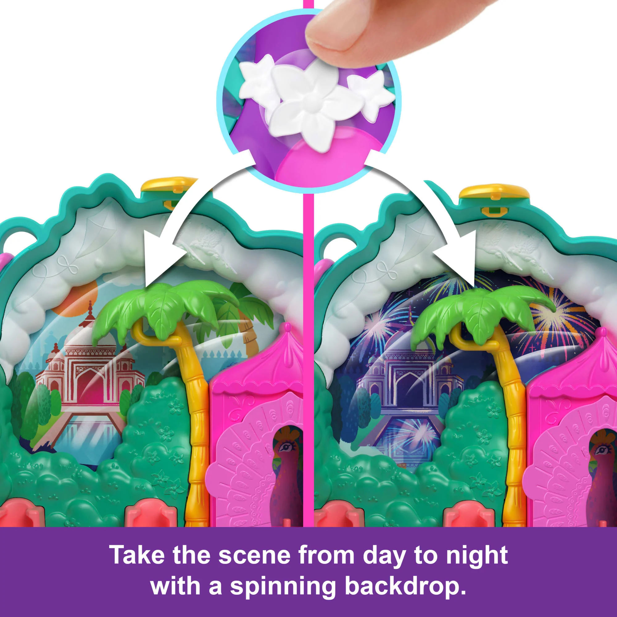 Polly Pocket Peacock Garden Compact With 2 Micro Dolls And Pets, Travel Toy With Animal Accessories - Image 4