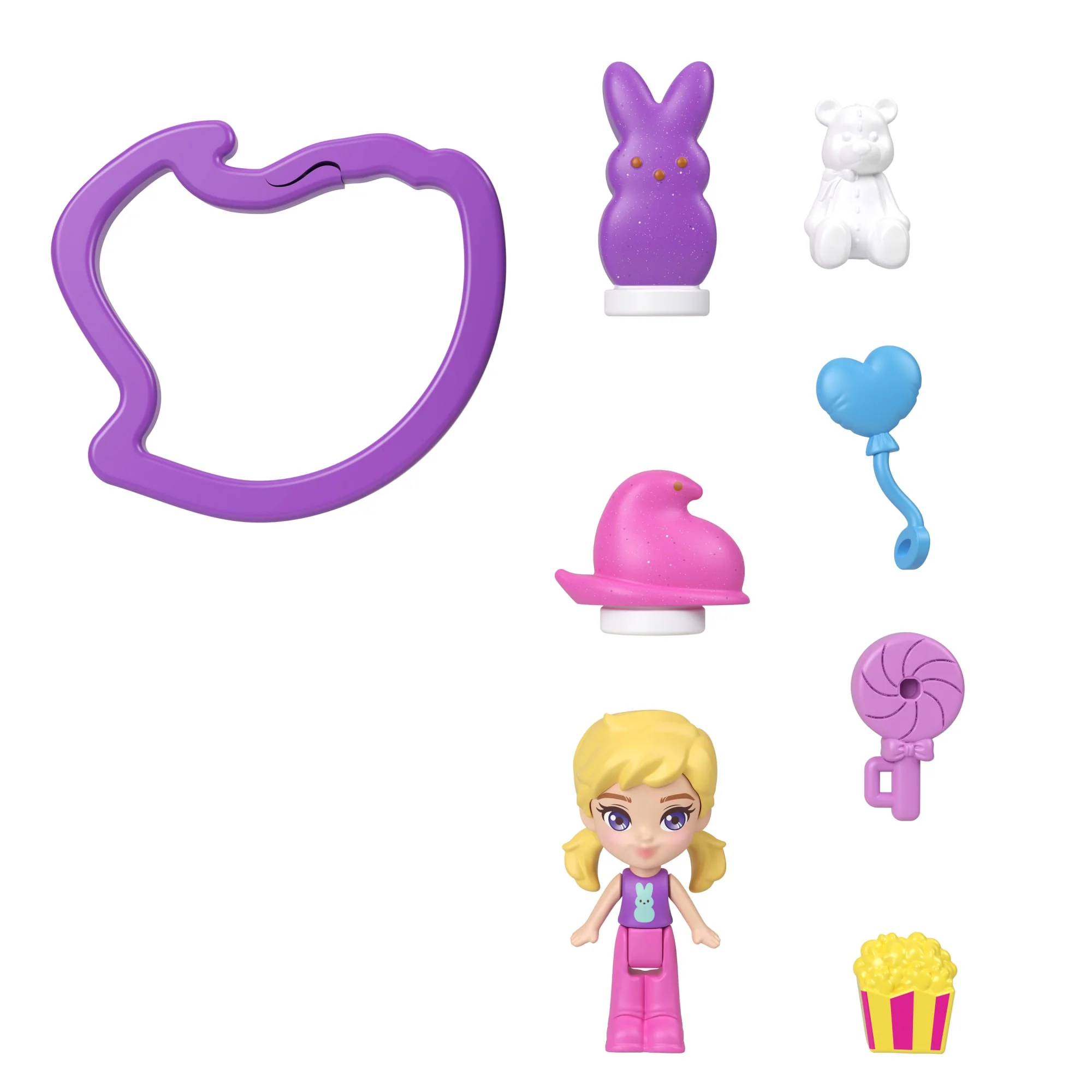 Polly Pocket X Peeps, Doll & 2 Playsets With 7 Themed Accessories, Compact Travel Toy With Keychain Clip - Image 4