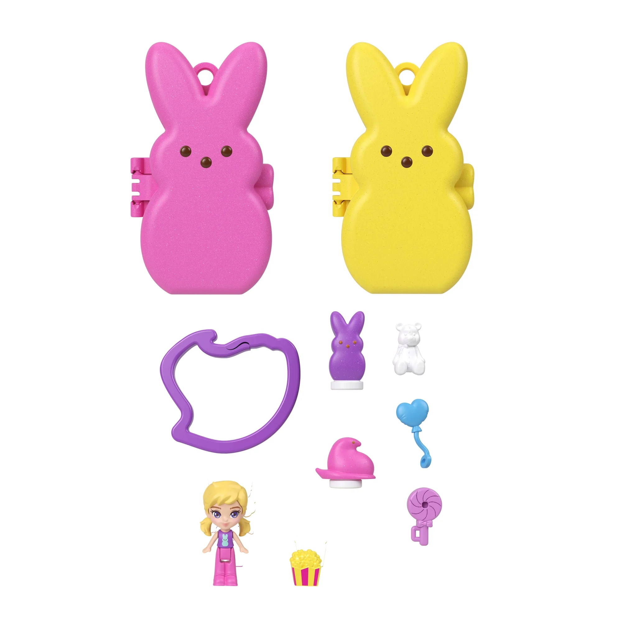 Polly Pocket X Peeps, Doll & 2 Playsets With 7 Themed Accessories, Compact Travel Toy With Keychain Clip - Image 5