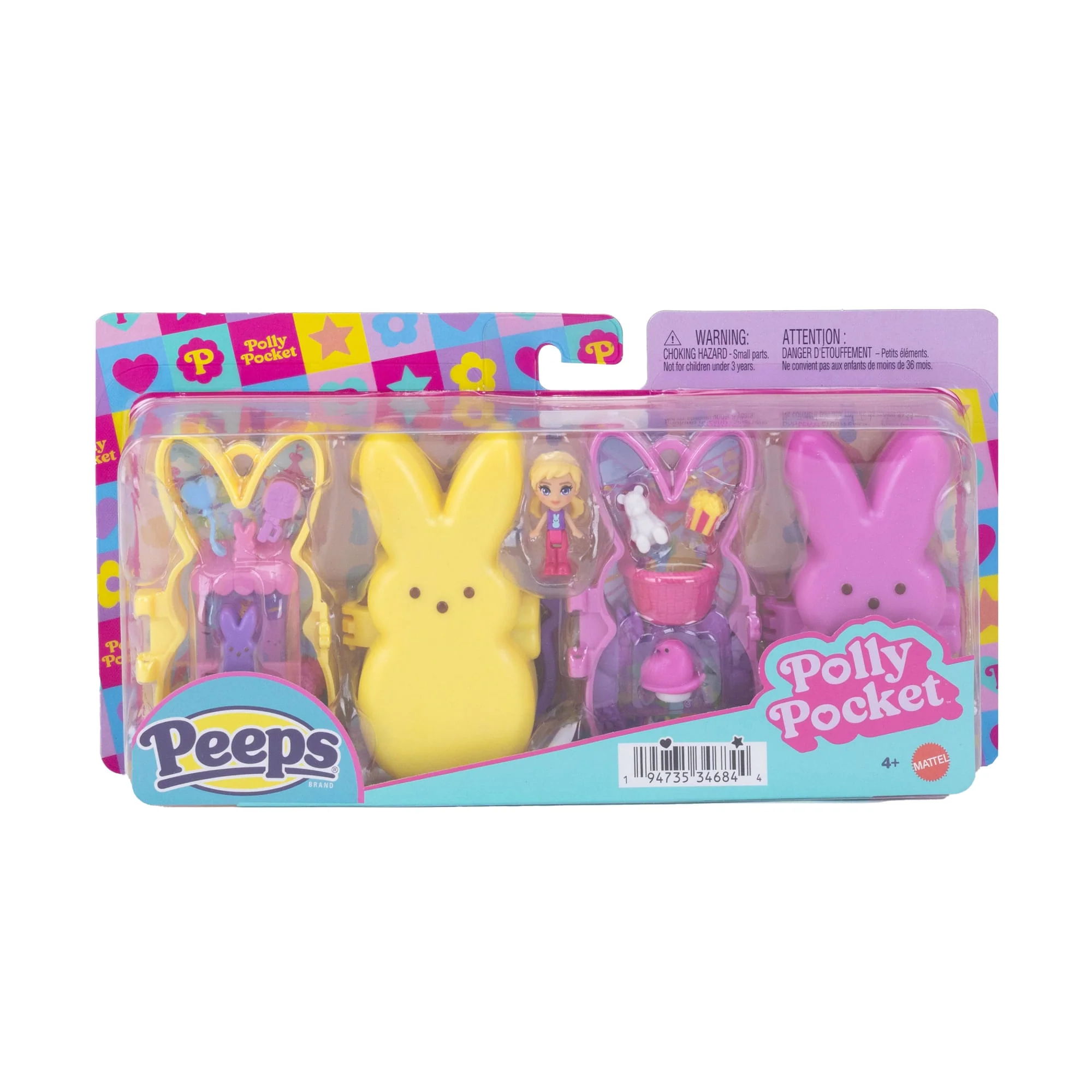 Polly Pocket X Peeps, Doll & 2 Playsets With 7 Themed Accessories, Compact Travel Toy With Keychain Clip - Image 6