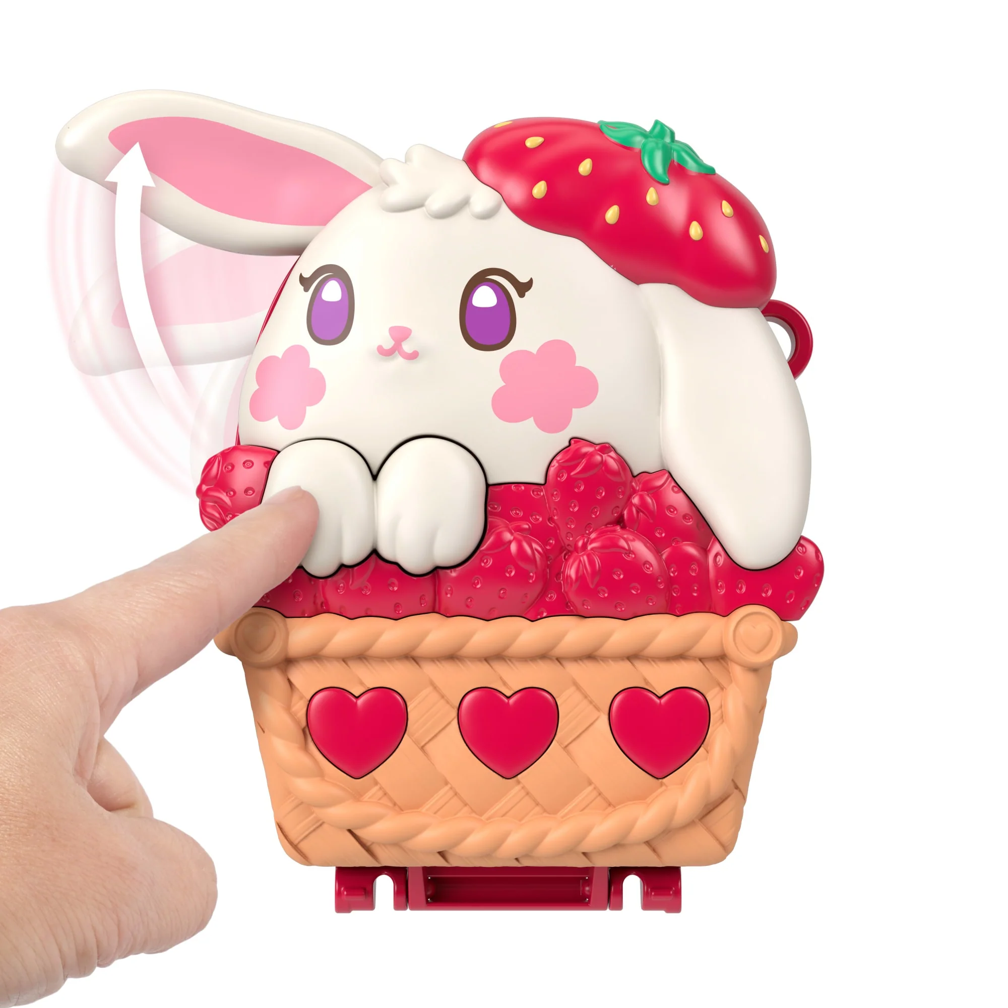Polly Pocket Picnic Bunny Compact Playset With 1 Micro Doll And Pet, Travel Toy With Fruit Accessories - Image 3