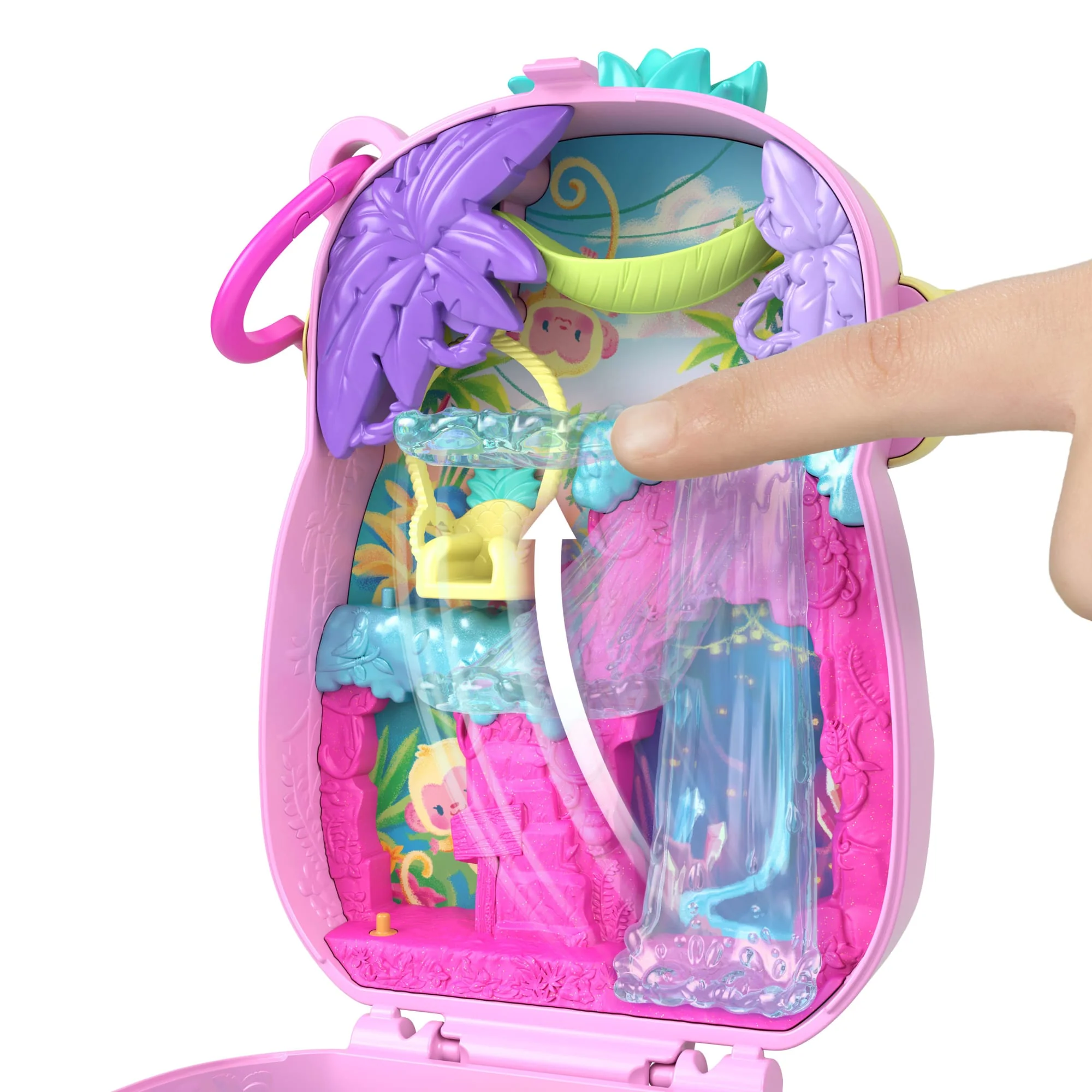 Polly Pocket Pineapple Monkey Compact Playset With 1 Micro Doll And Pet, Travel Toy With Fruit Accessories - Image 6