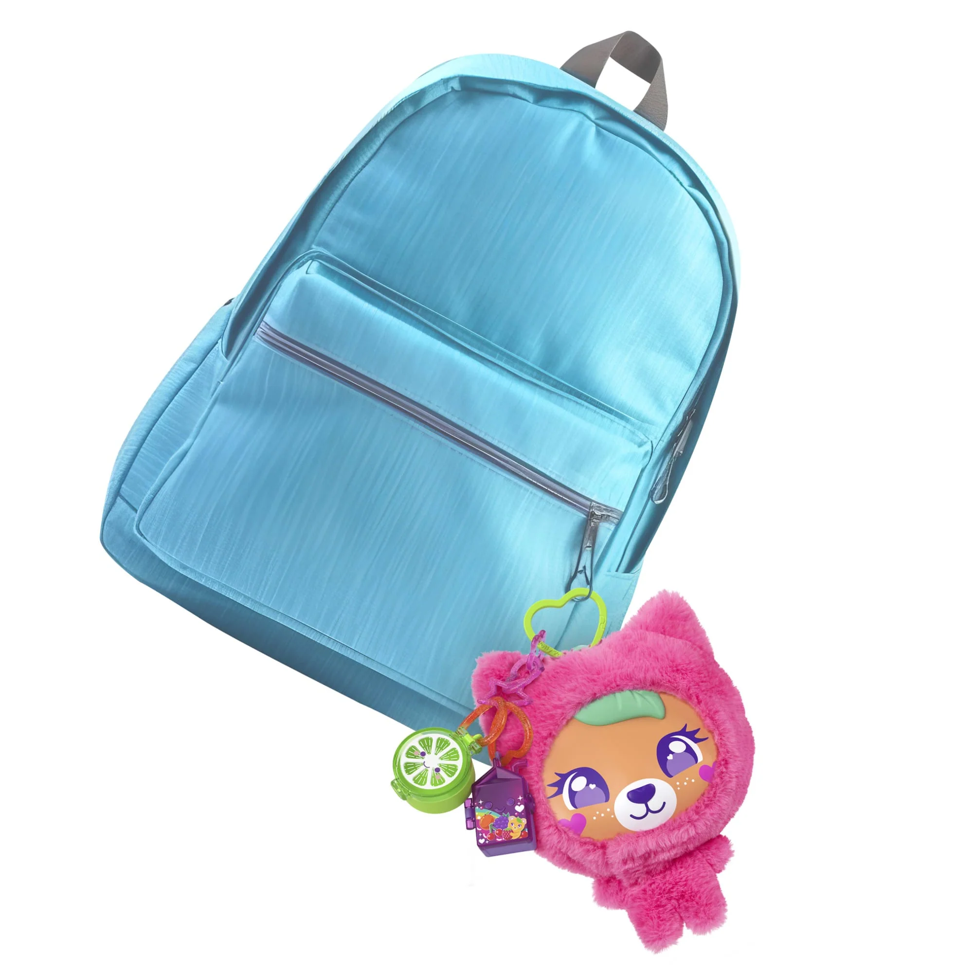 Polly Pocket Plushie Bear Compact, Doll & Keychain Playset With Pets, Fruit Themed Accessories - Image 3