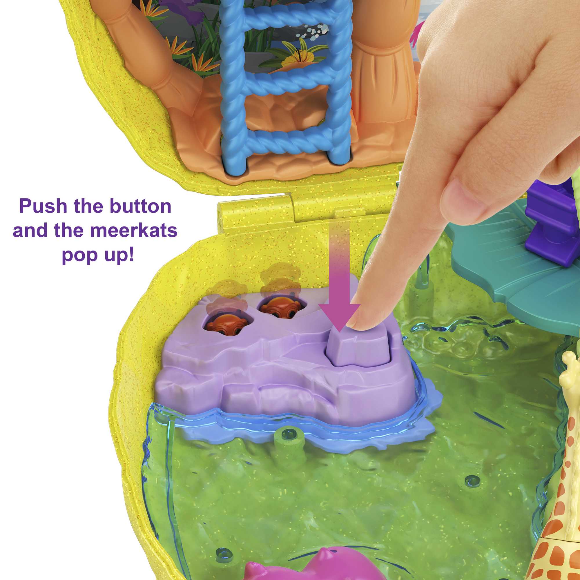 Polly Pocket Polly & Lila Tropicool Pineapple Wearable Purse Compact - Image 5