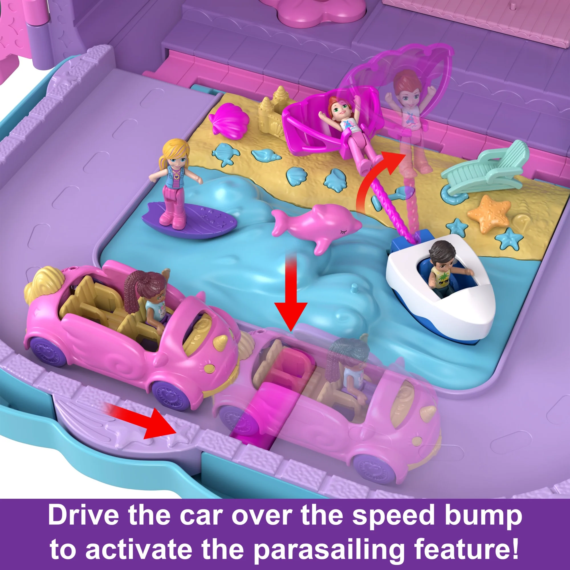 Polly Pocket Dolls Pollyville Resort Roll Away Playset - Image 3