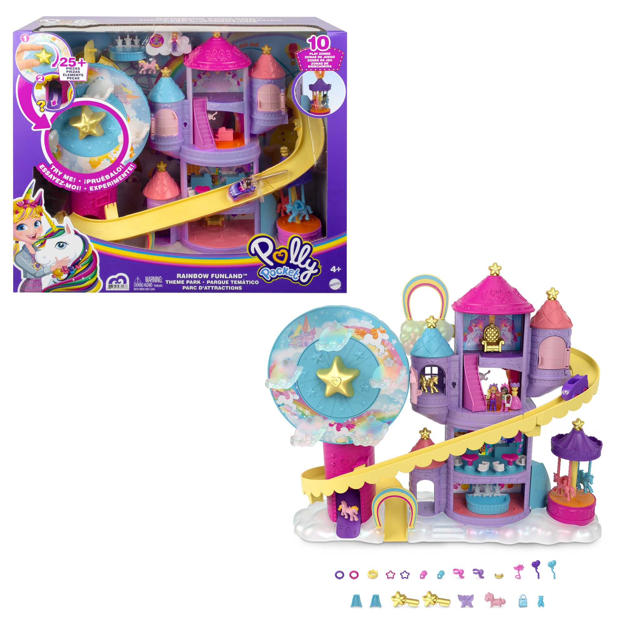 Polly Pocket Rainbow Funland Theme Park Playset - Image 6