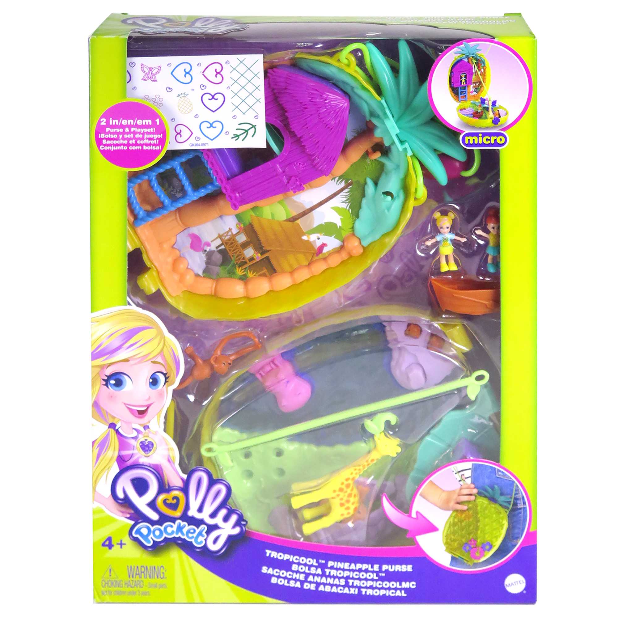 Coffret Sacoche Ananas Tropicool Polly Pocket à Porter Avec Poupées Polly et Lila - Image 6