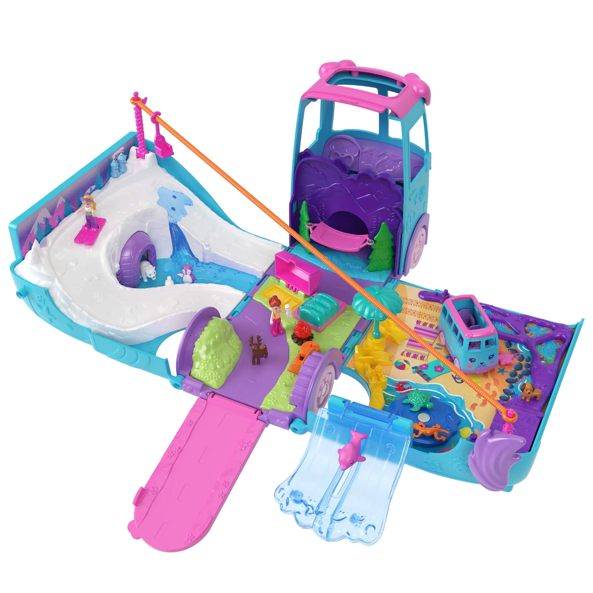 Polly Pocket Set de Juego Aventura Sobre Ruedas con Mascotas - Image 3