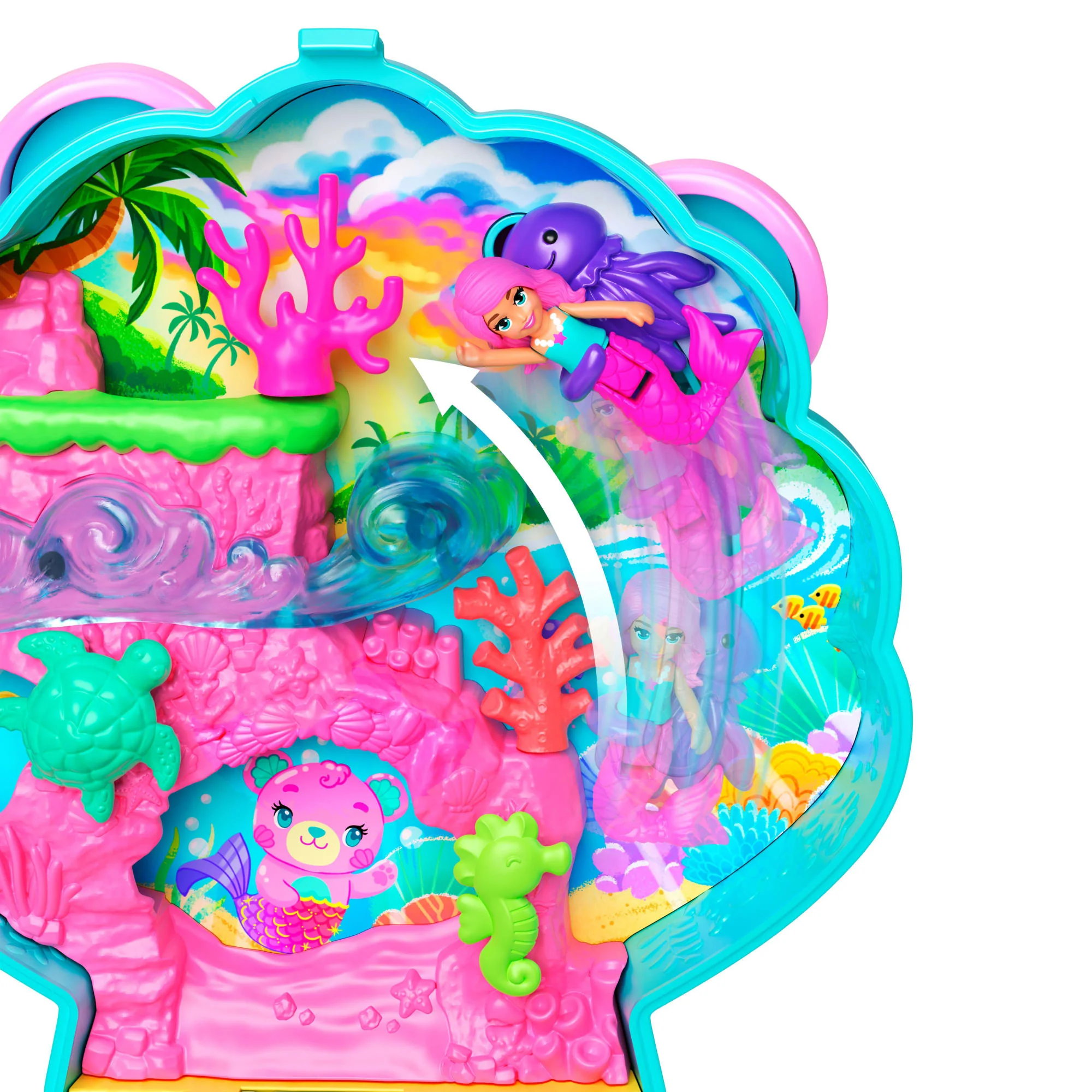 Polly Pocket Set de Juego Compacto Isla de Glitter - Image 3