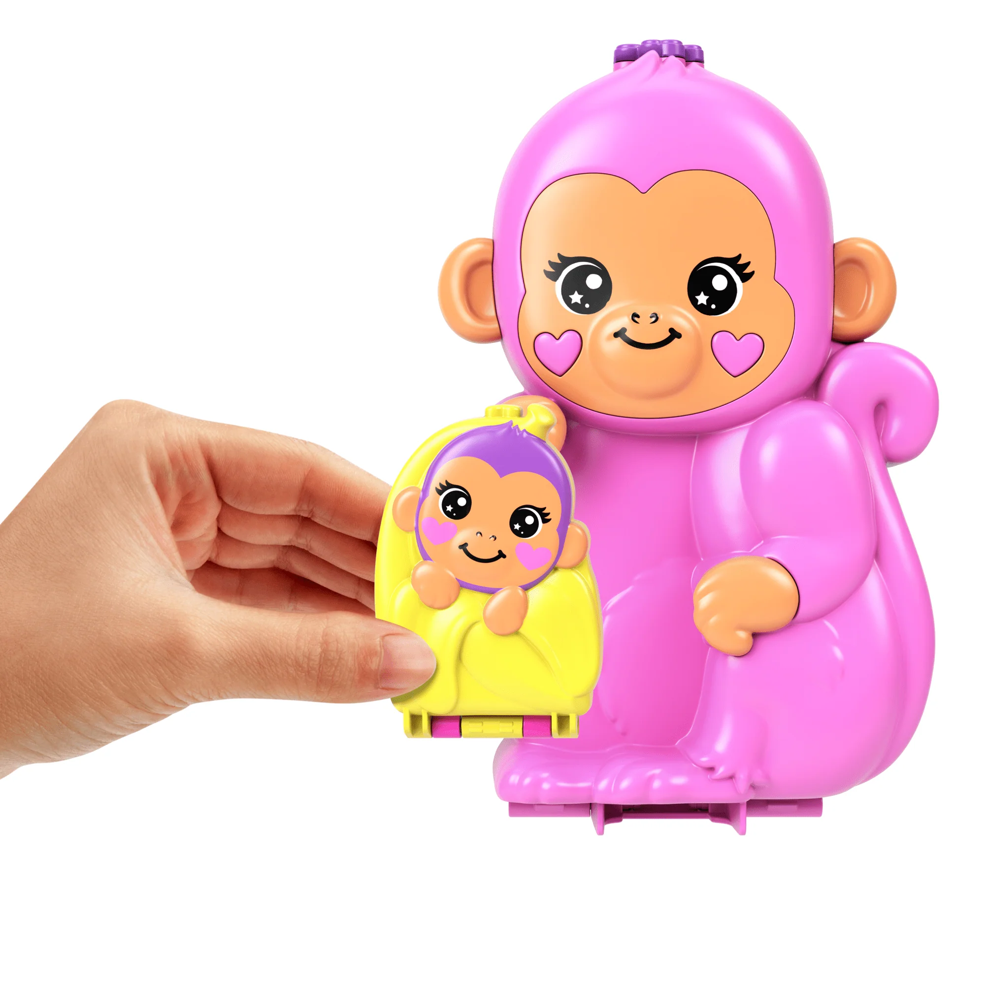 Polly Pocket Set de Juego Mundo Sorpresa Mamá Mono y su Bebé - Image 3