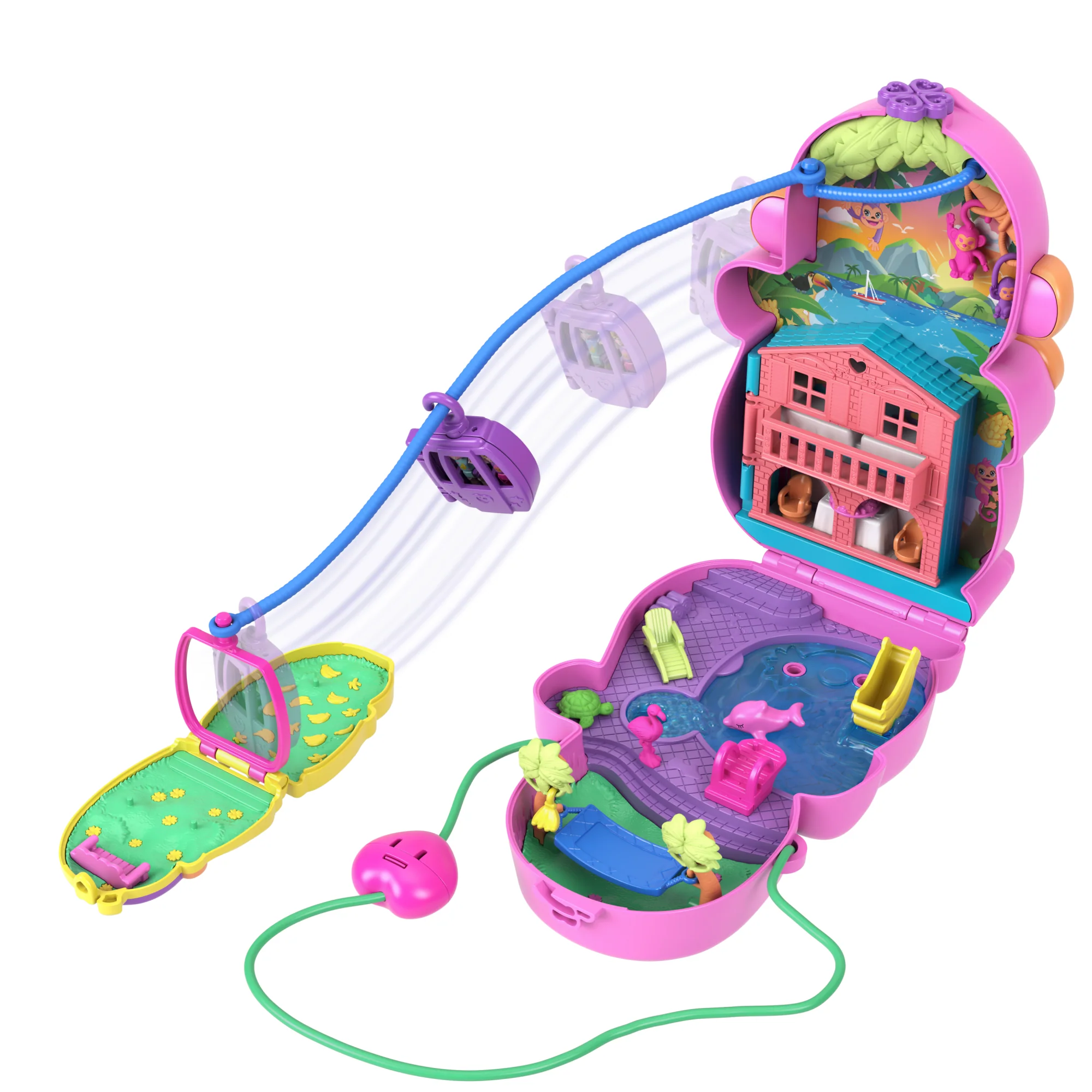 Polly Pocket Set de Juego Mundo Sorpresa Mamá Mono y su Bebé - Image 4
