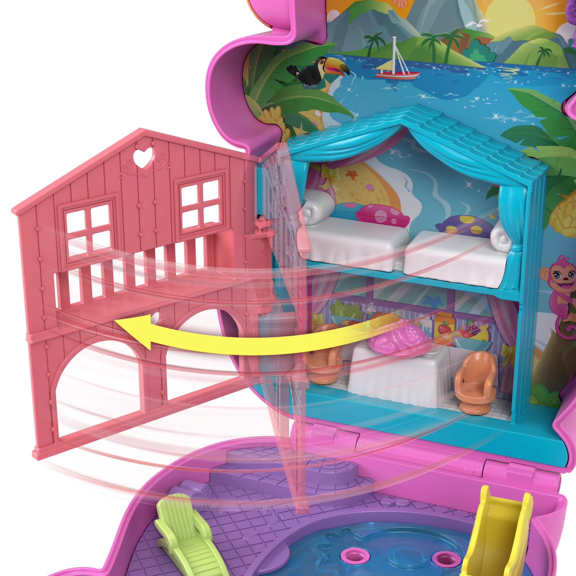 Polly Pocket Set de Juego Mundo Sorpresa Mamá Mono y su Bebé - Image 5