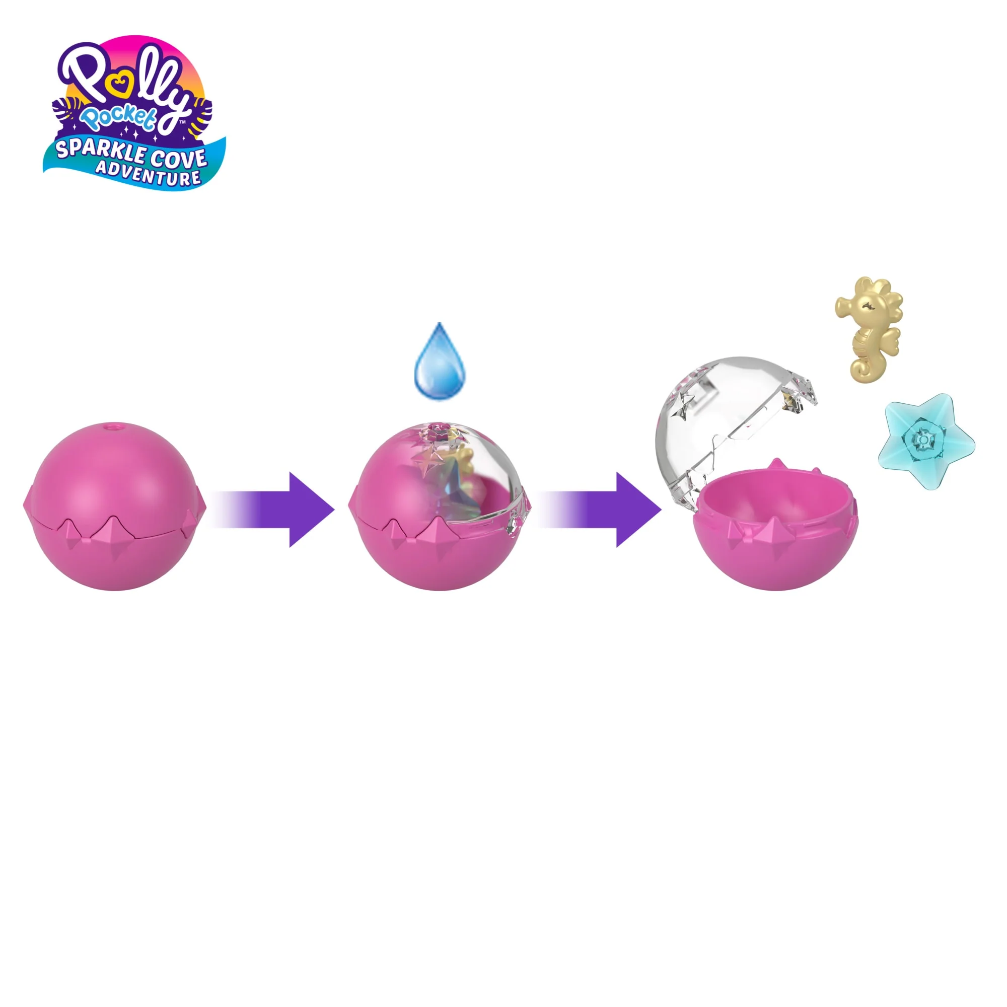 Polly Pocket Sparkle Cove Adventure Beach Compact Playset With Micro Doll, Accessories & Surprise - Image 5