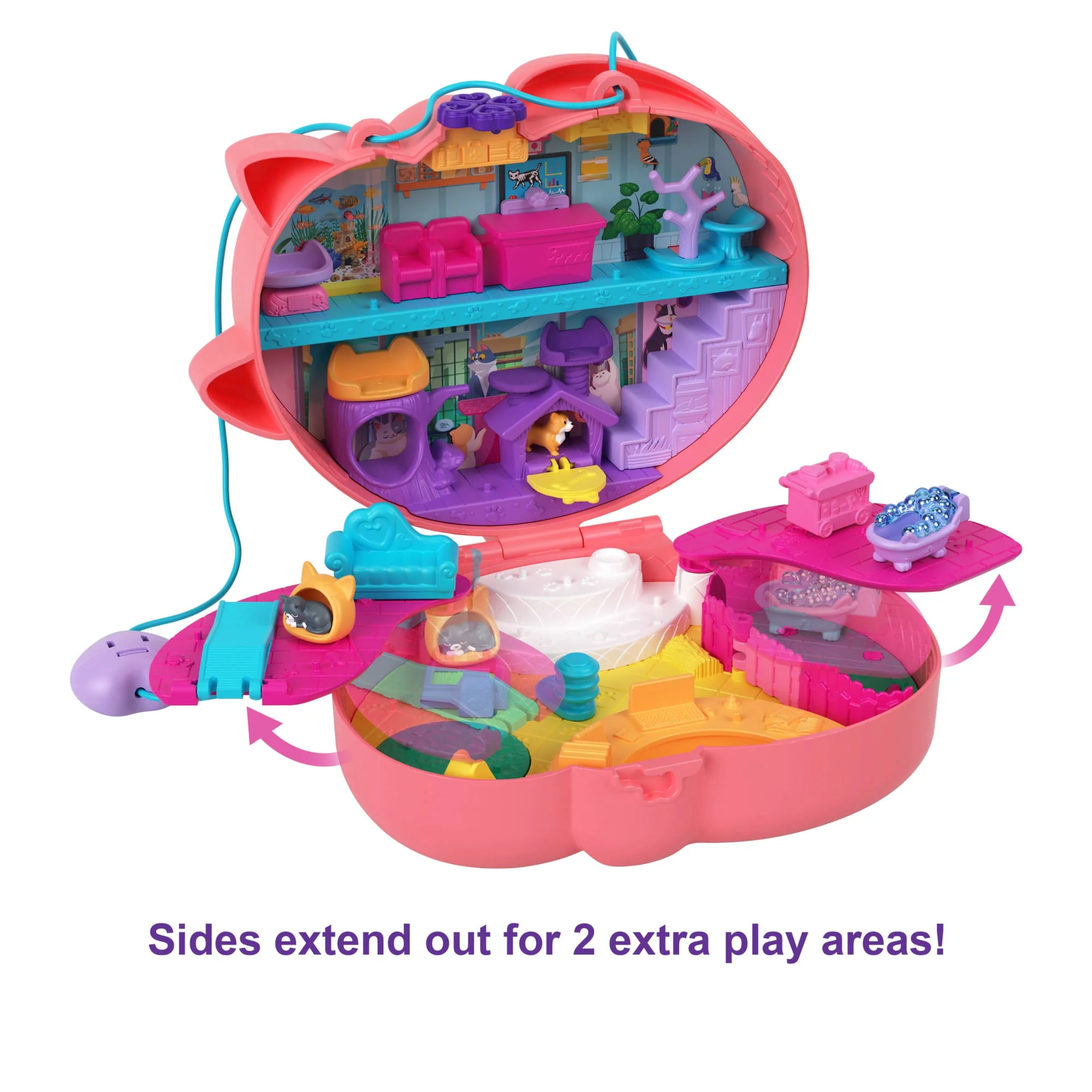 Polly Pocket Starring Shani Cuddly Cat Purse Compact - Image 4