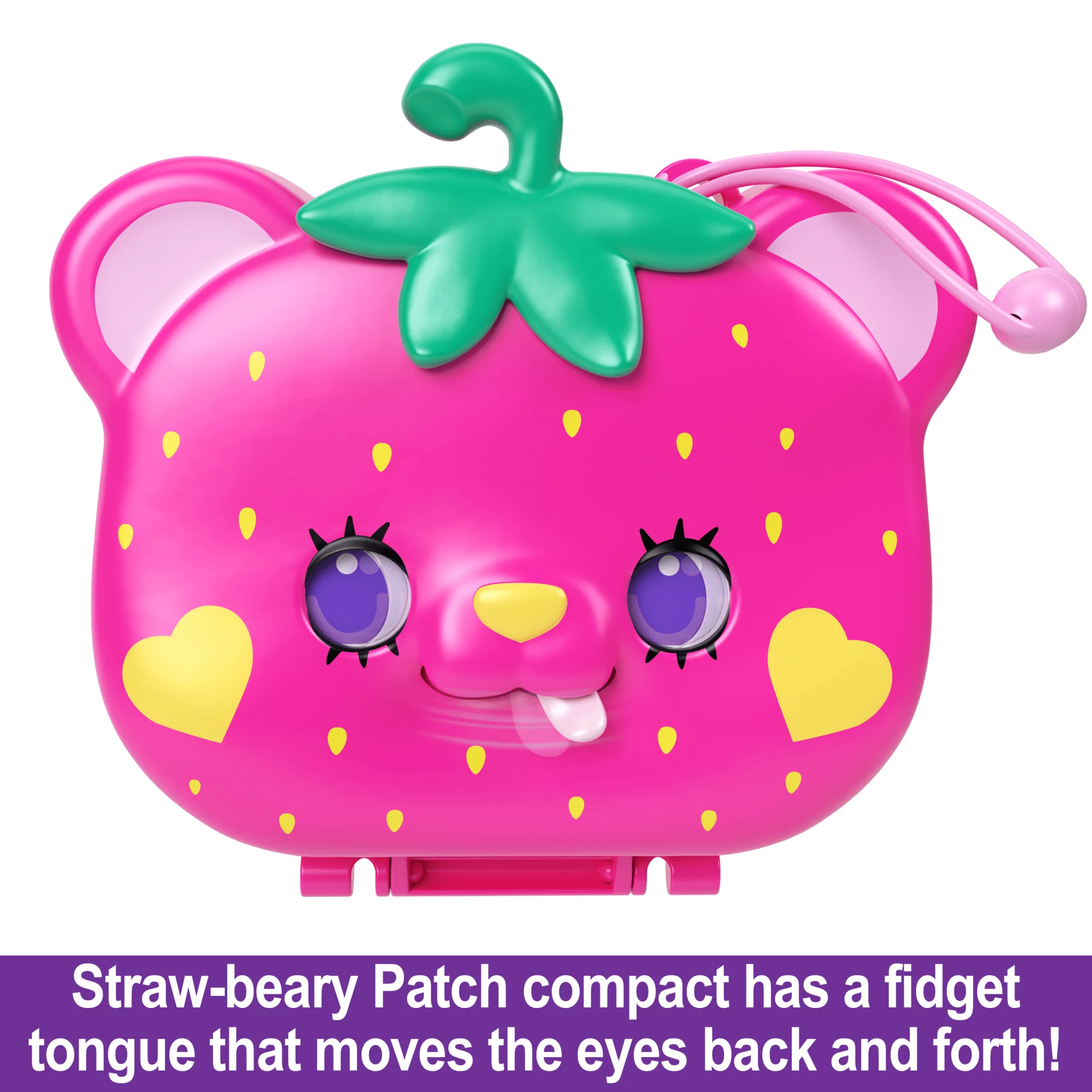Polly Pocket Dolls And Playset, Travel Toys, Straw-Beary Patch Compact - Image 3