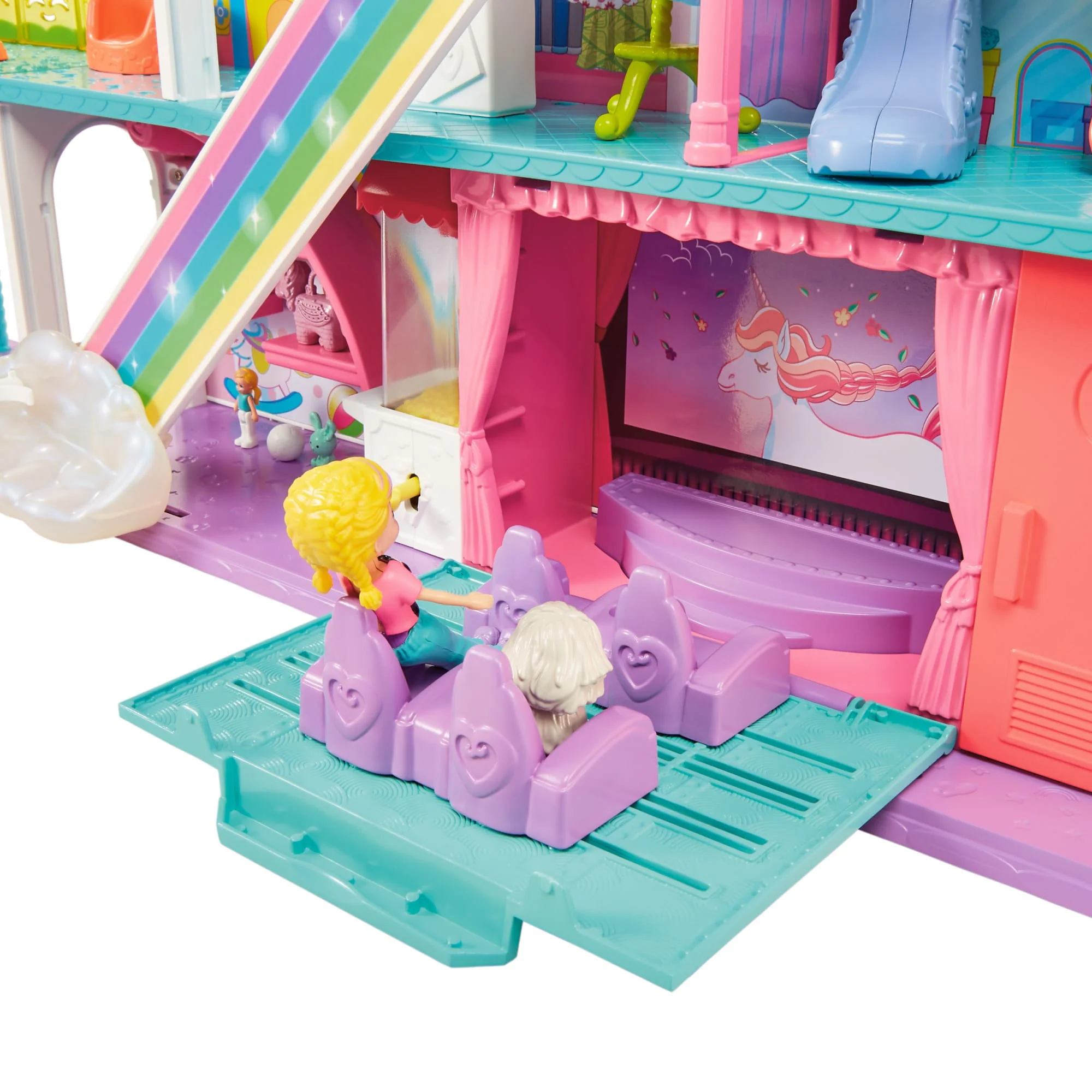 Polly Pocket Sweet Adventures Rainbow Mall Playset - Image 3