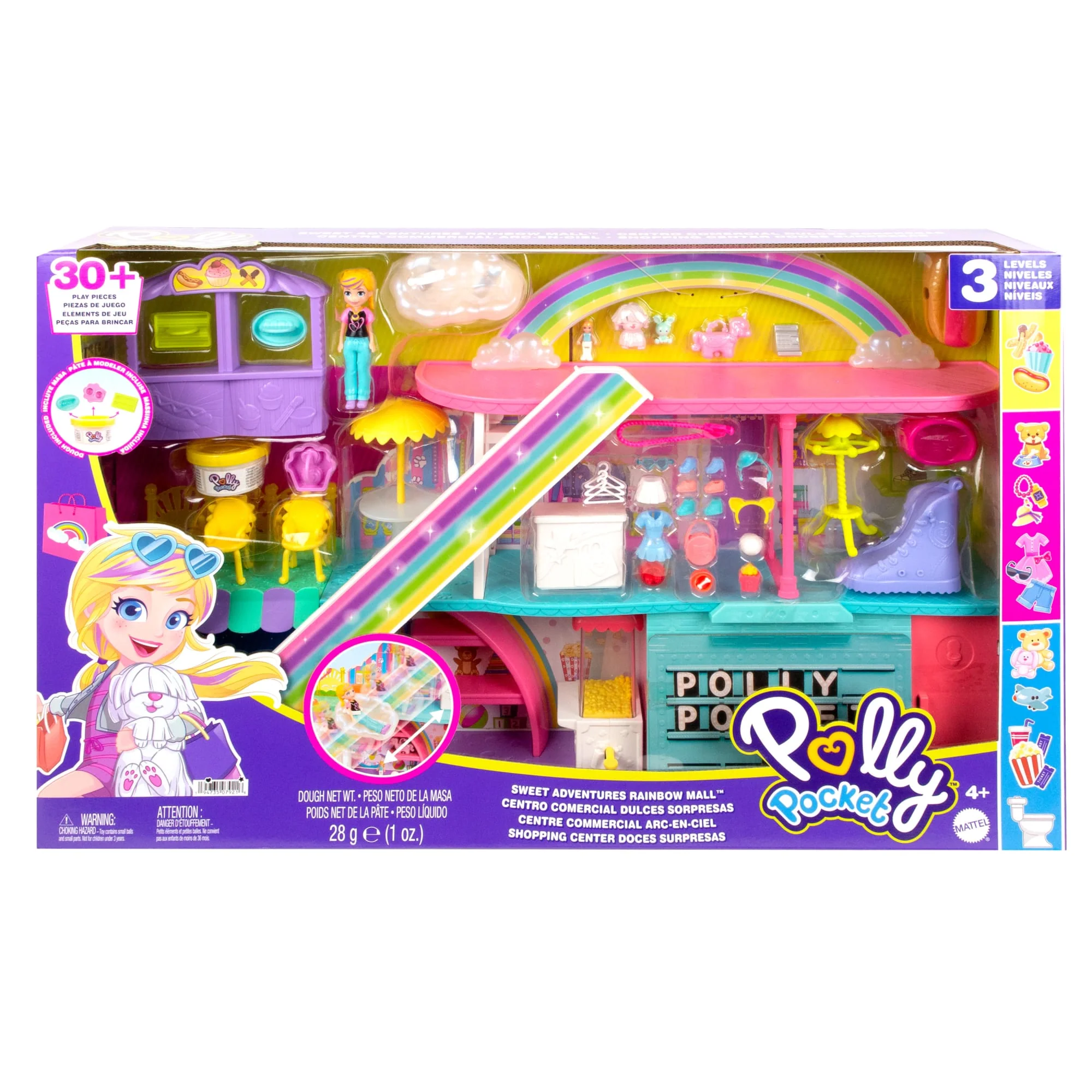 Polly Pocket Sweet Adventures Rainbow Mall Playset - Image 6