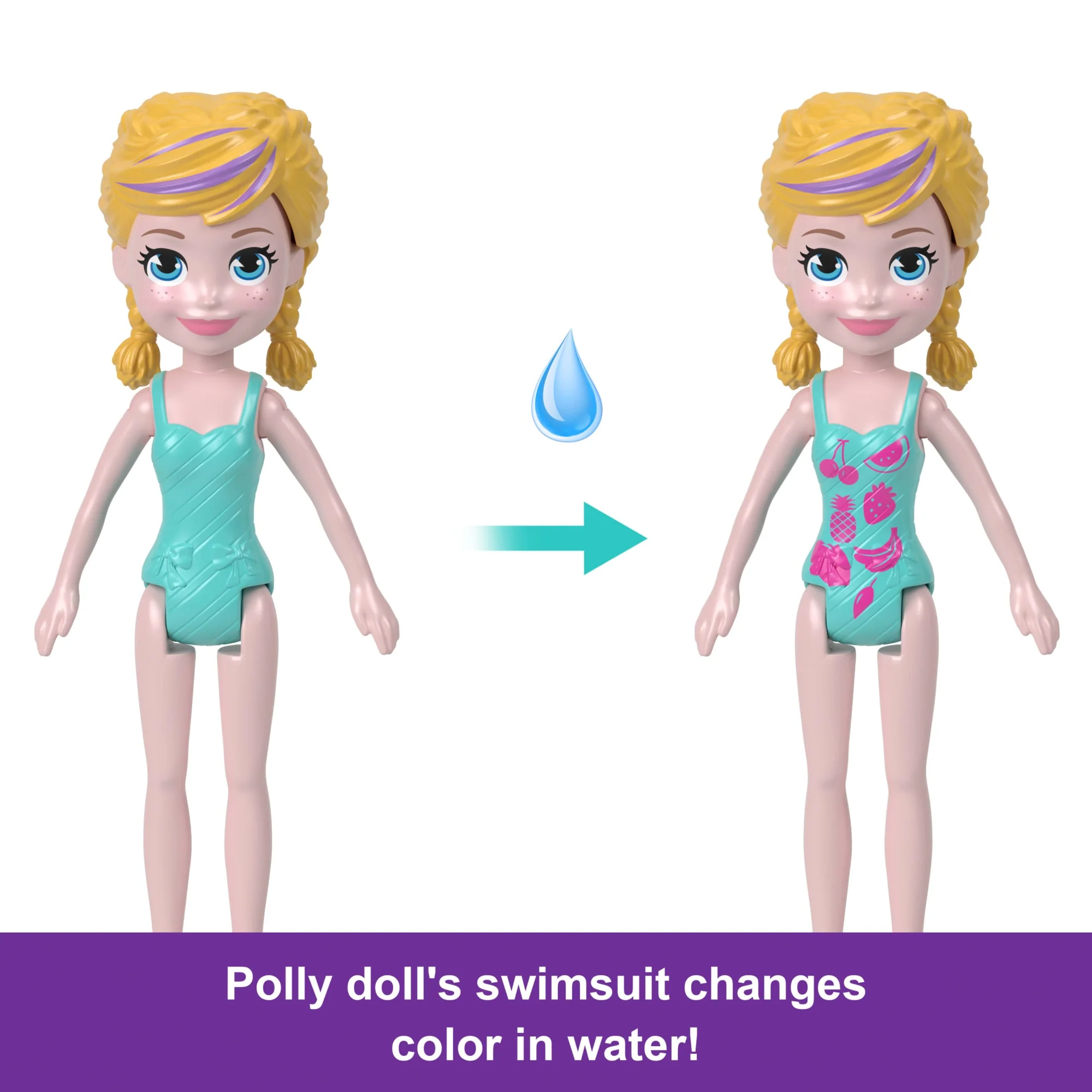 Polly Pocket Unicorn Dream Cruise Playset, Portable Boat With 1 Doll, Water Play And Color Change Accessories, 23 Total Pieces - Image 4