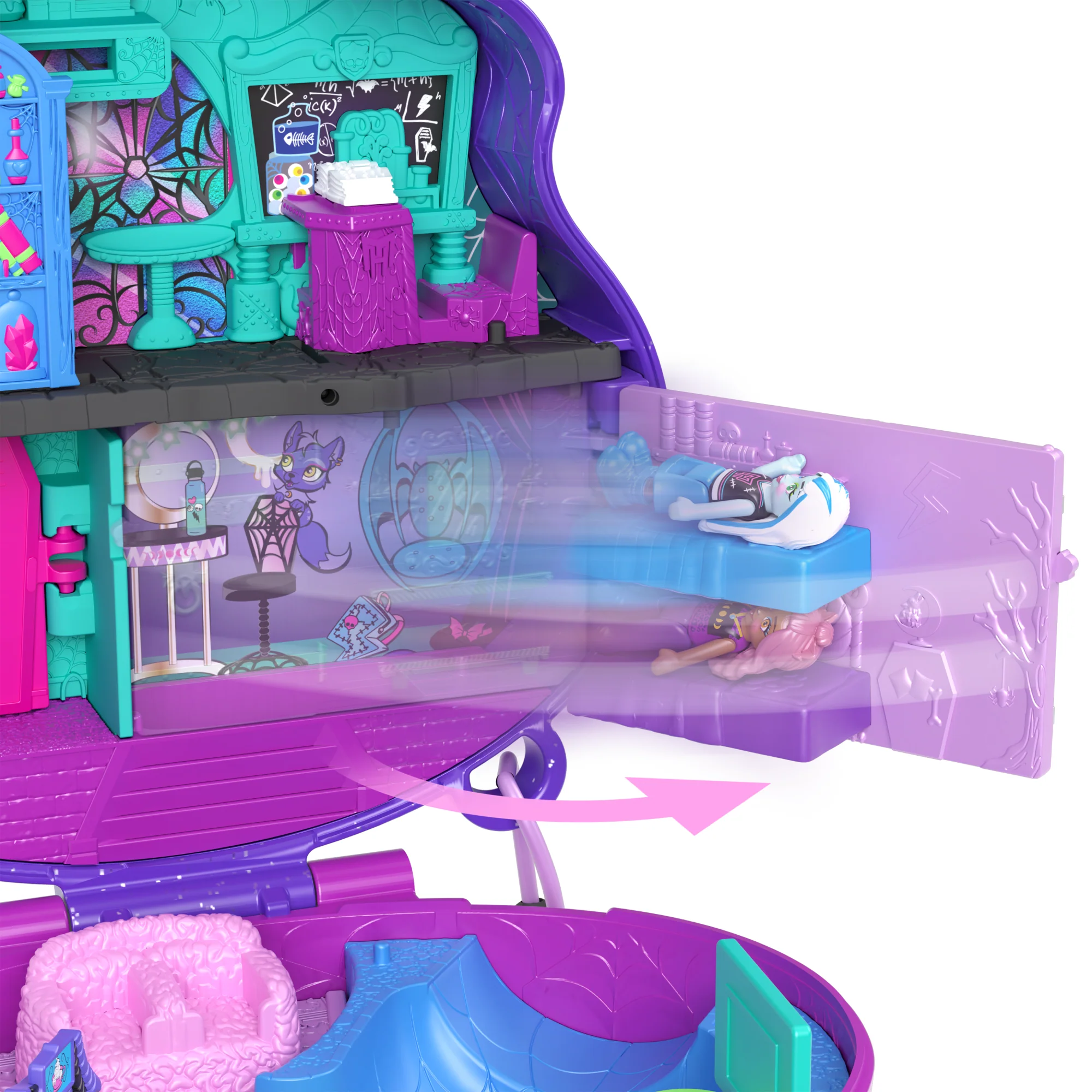 Polly Pocket  Monster High  Coffret Avec 3Micro-Poupées et 10Acc. - Image 2