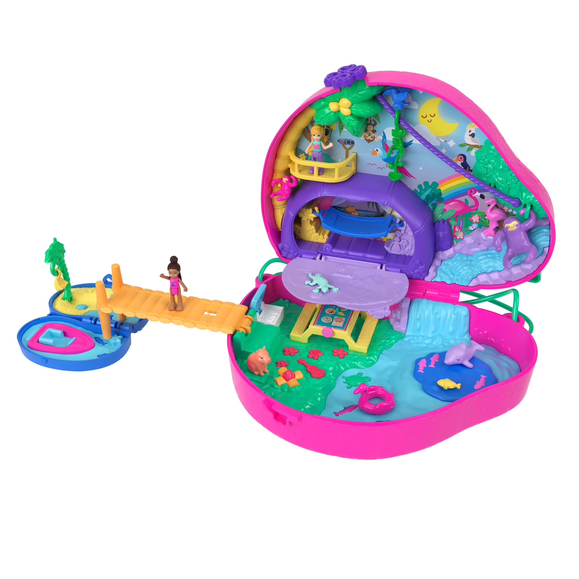 Pollypocket-La Famille des Paresseux-Coffret 2en1, Jouet de Voyage - Image 4
