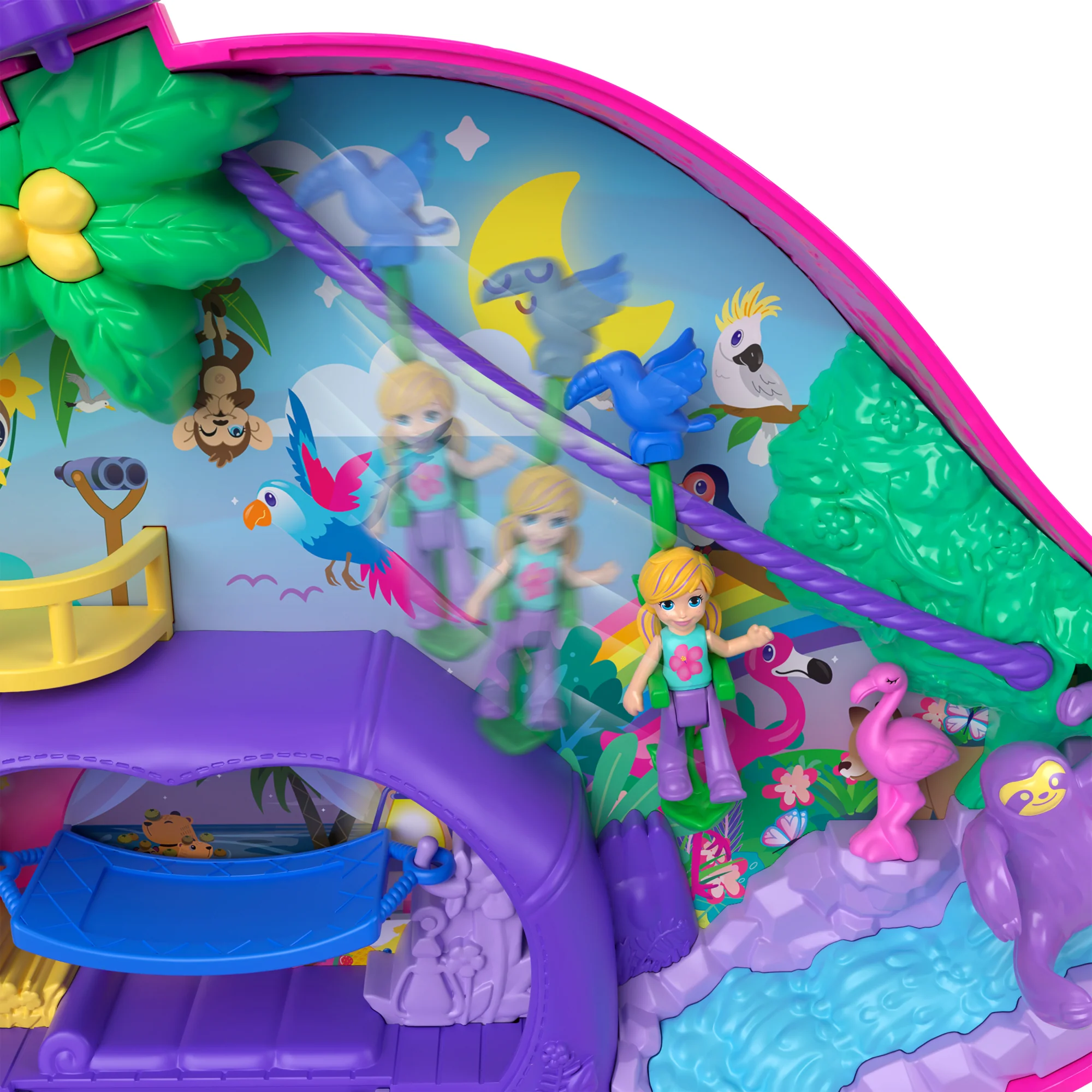 Pollypocket-La Famille des Paresseux-Coffret 2en1, Jouet de Voyage - Image 5