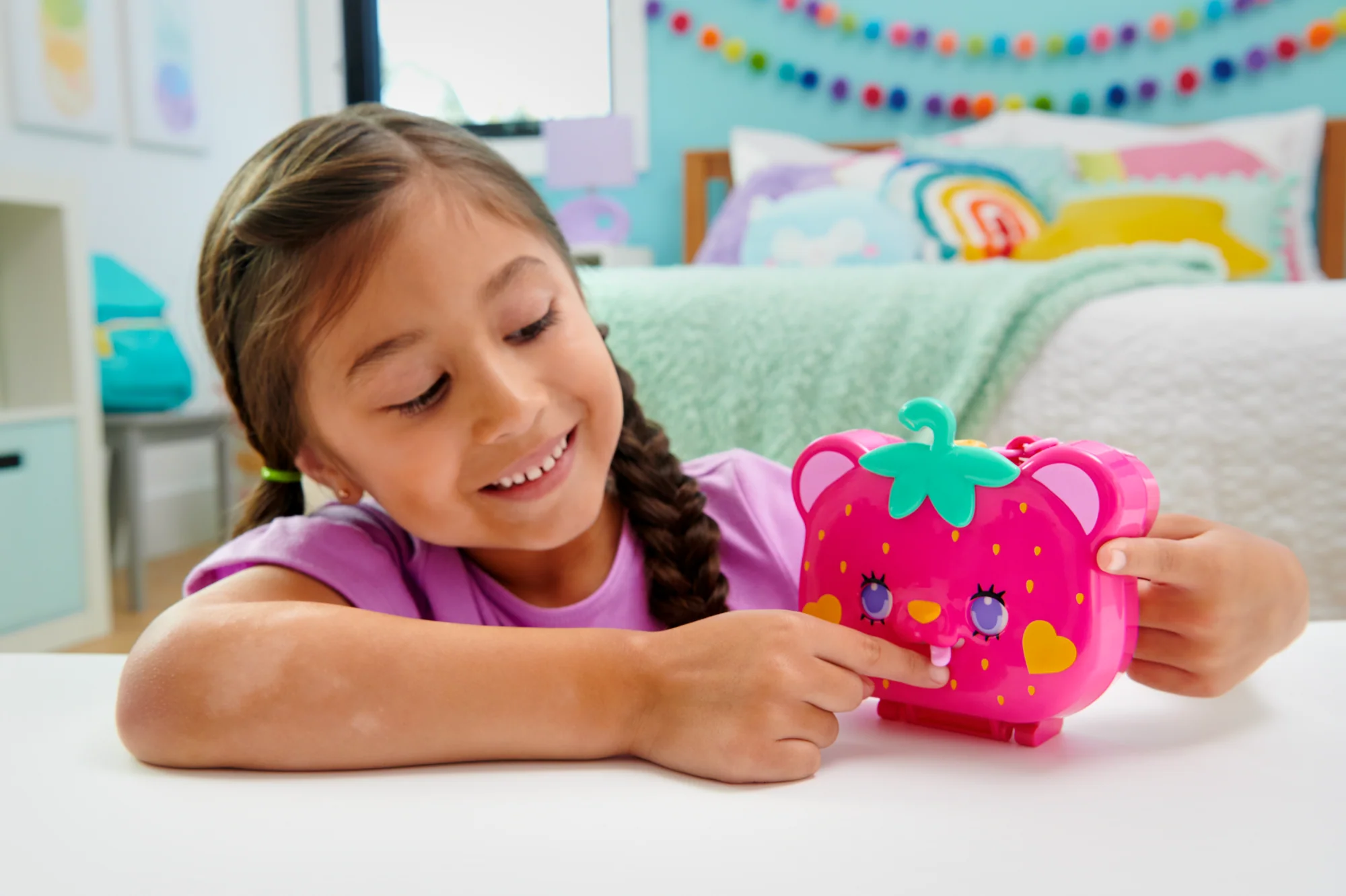 Pollypocket-Ourson Fraise-Coffret et Figurines, Jouet de Voyage - Image 2