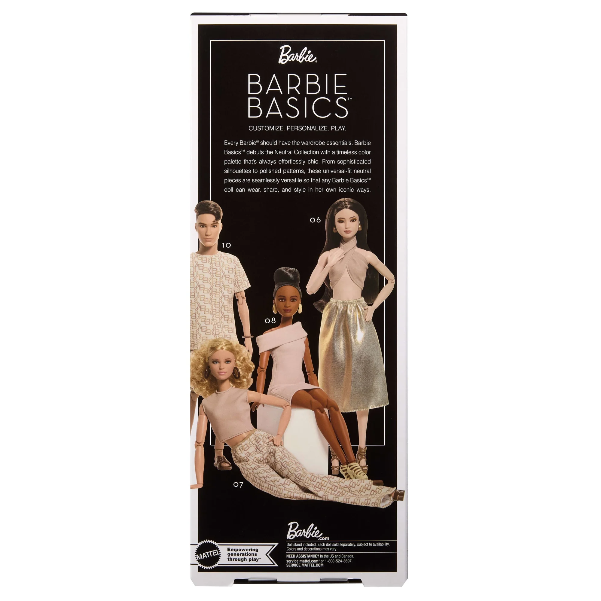 Barbie-Barbie Basics Modèle 09-Poupée Brune Avec Robe Dorée - Image 6