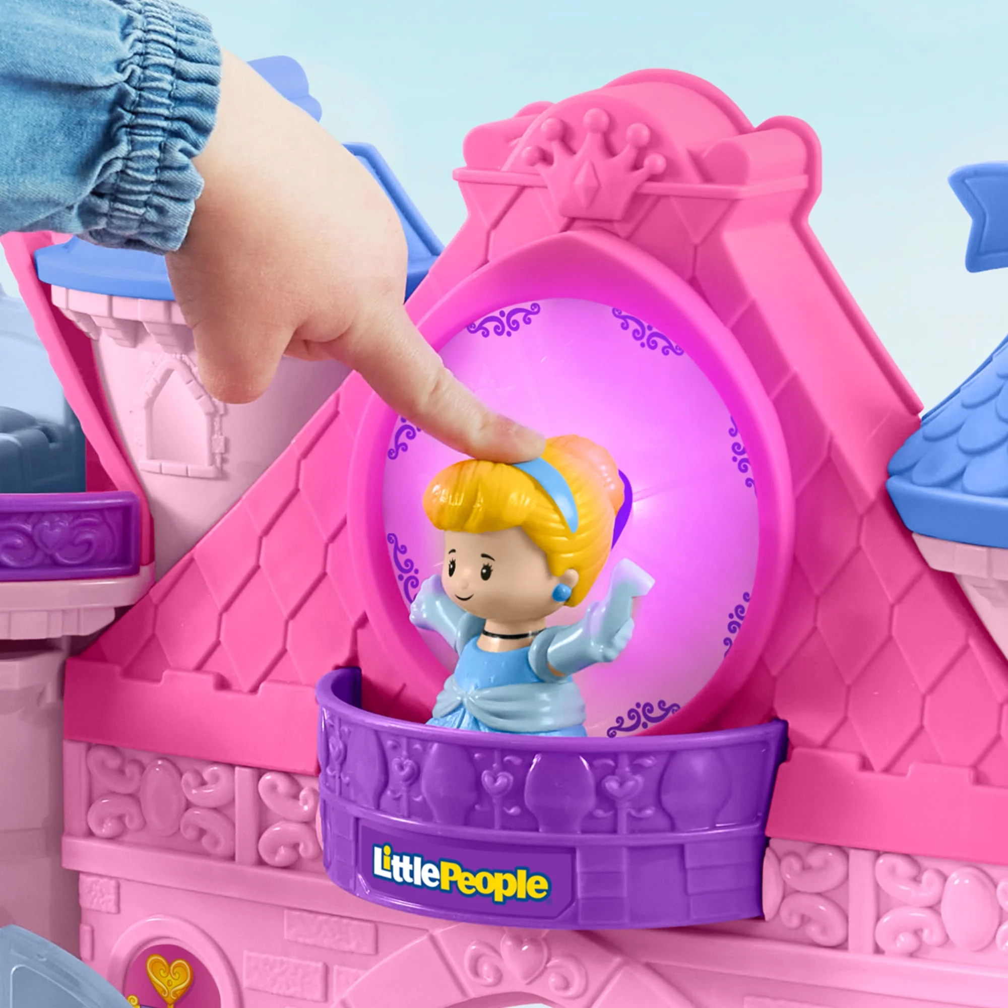 Princesses Disney-Coffret Pour Tout-Petits Little People-Château Lumières Magiques et Danse Avec 2 Figurines - Image 3