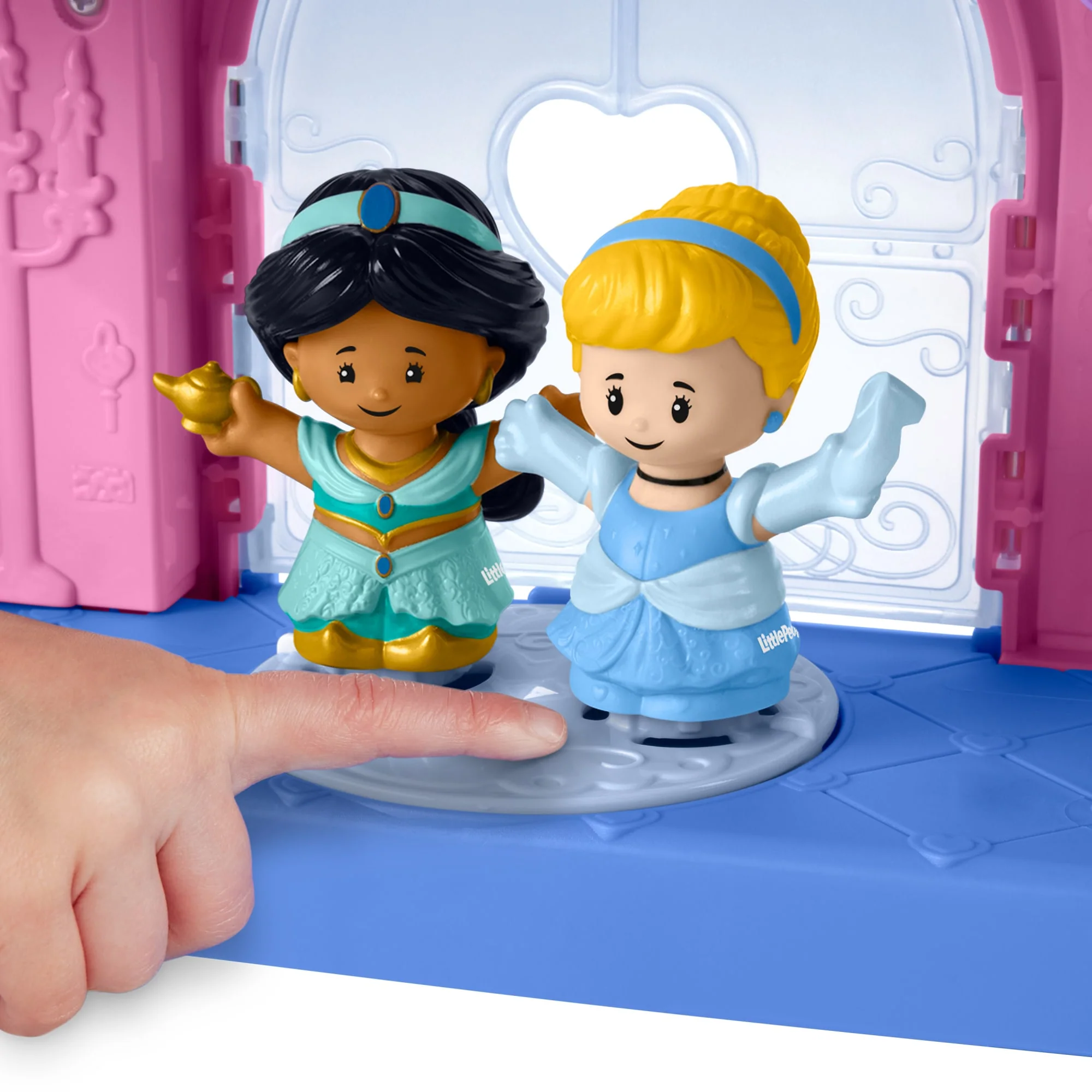 Princesses Disney-Coffret Pour Tout-Petits Little People-Château Lumières Magiques et Danse Avec 2 Figurines - Image 4