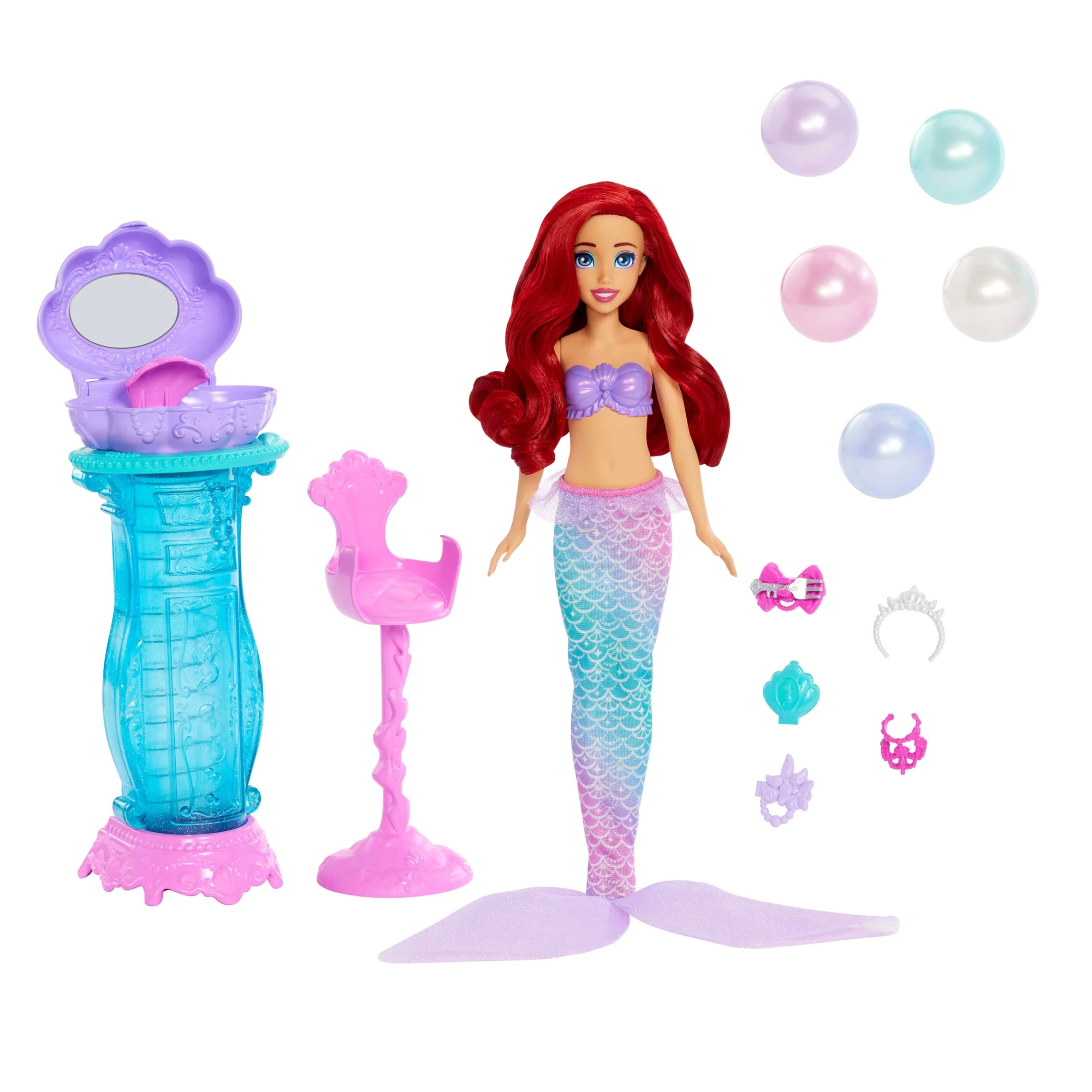 Princesses Disney  Poupée et Accessoire  Ariel Coiffeuse Mystère - Image 6