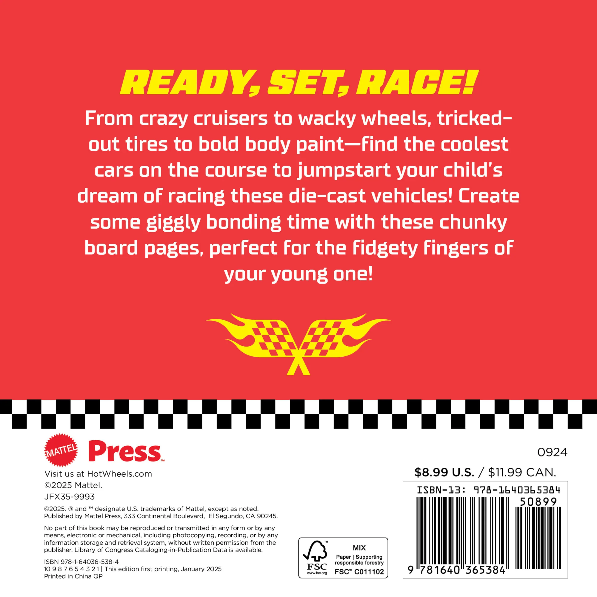 Hot Wheels Ready, Set, Race! Board Book For Babies & Toddlers, 100 Car Illustrations - Image 2