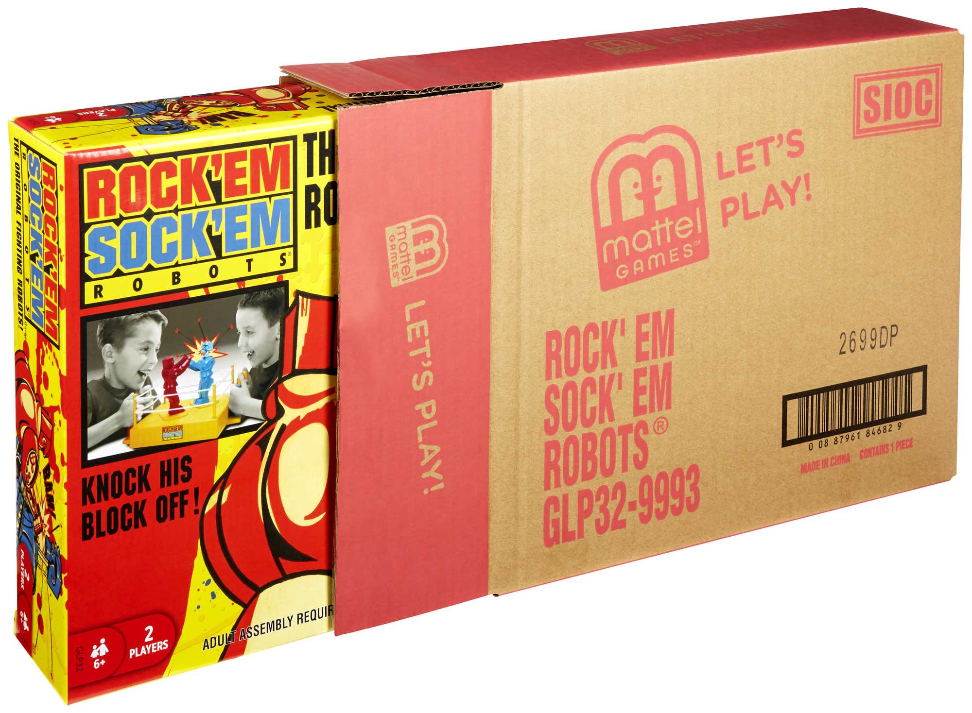 Rock 'Em Sock 'Em Robots Kids Game, Fighting Robots With Red Rocker & Blue Bomber - Image 6