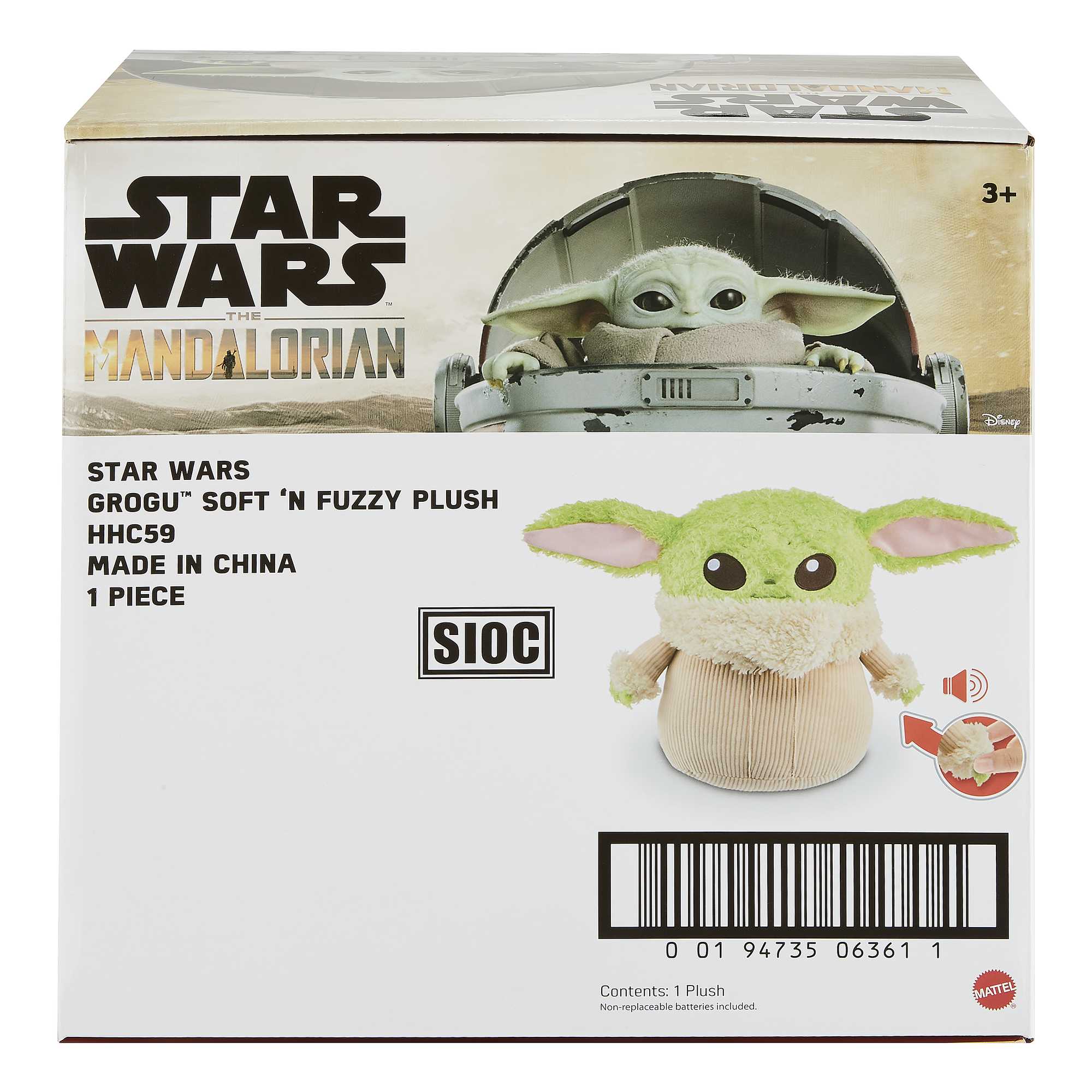 Star Wars Toys, Grogu Plush Figure, Soft 'n Fuzzy, Kids Gifts - Image 6