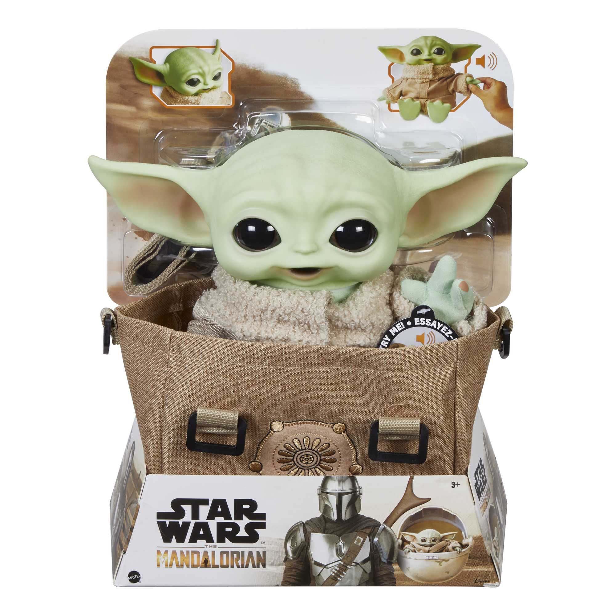 Star Wars The Mandalorian Figurine Peluche L’enfant Sonore et Son Sac - Image 6