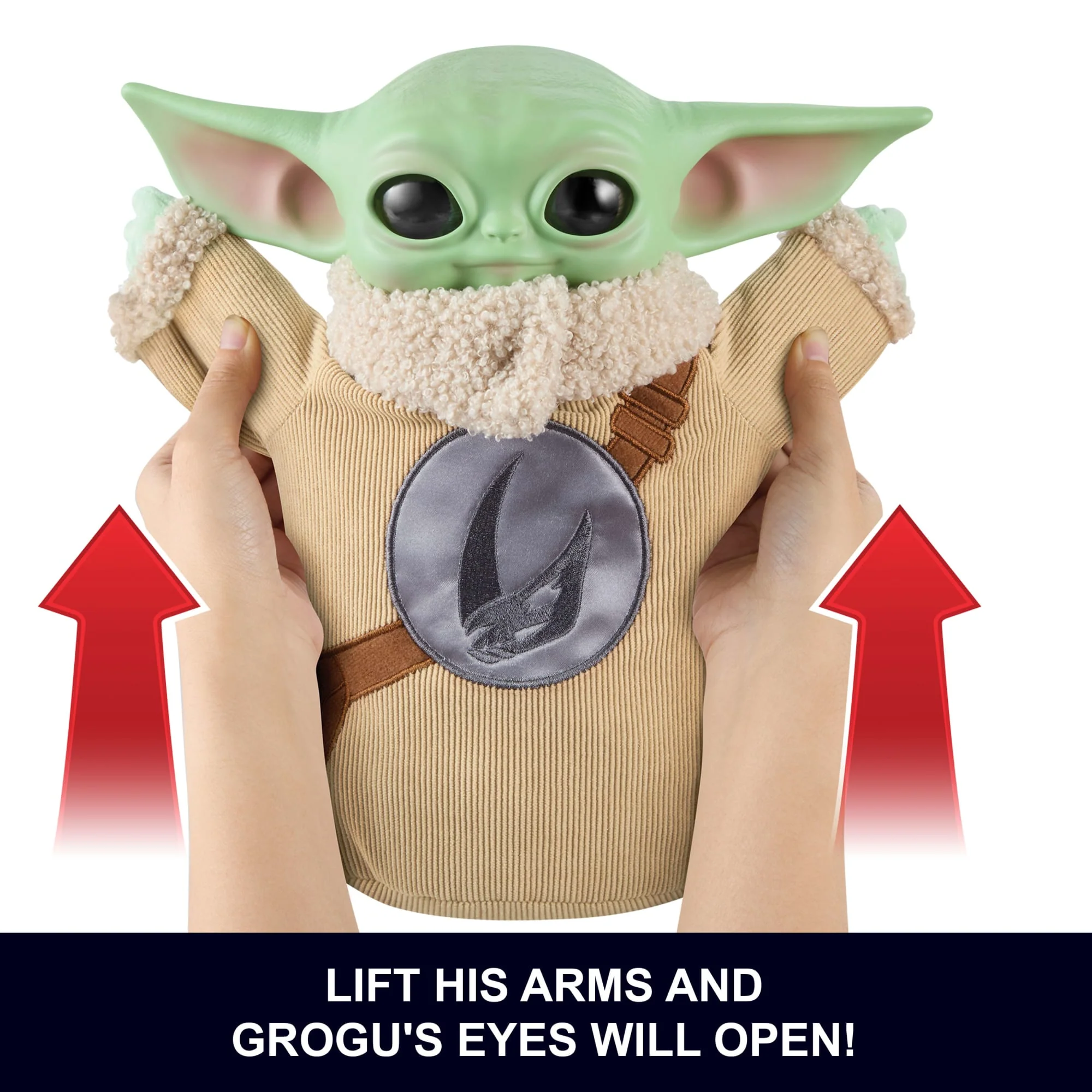 Star Wars The Mandalorian & Grogu Movie Pick-Me-Up Grogu Character Plush Rondel Design Vinyl Head - Image 3