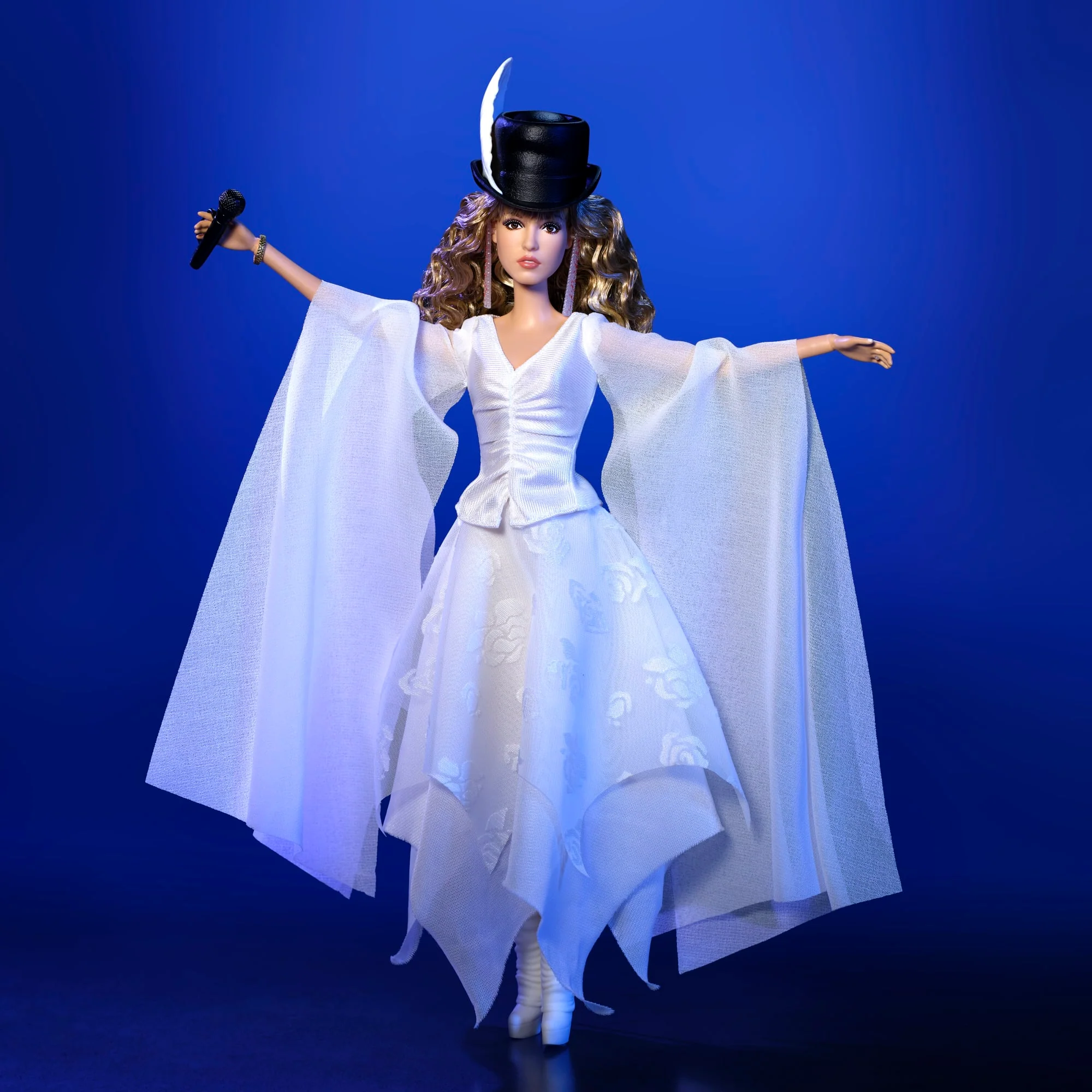 Barbie Signature Stevie Nicks Bella Donna Collector Doll With Flowing White Dress & Accessories - Image 4